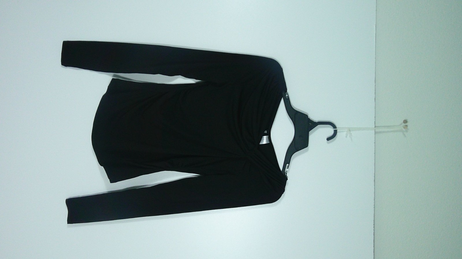 H & M Divided Black Ruched Blouse Size M