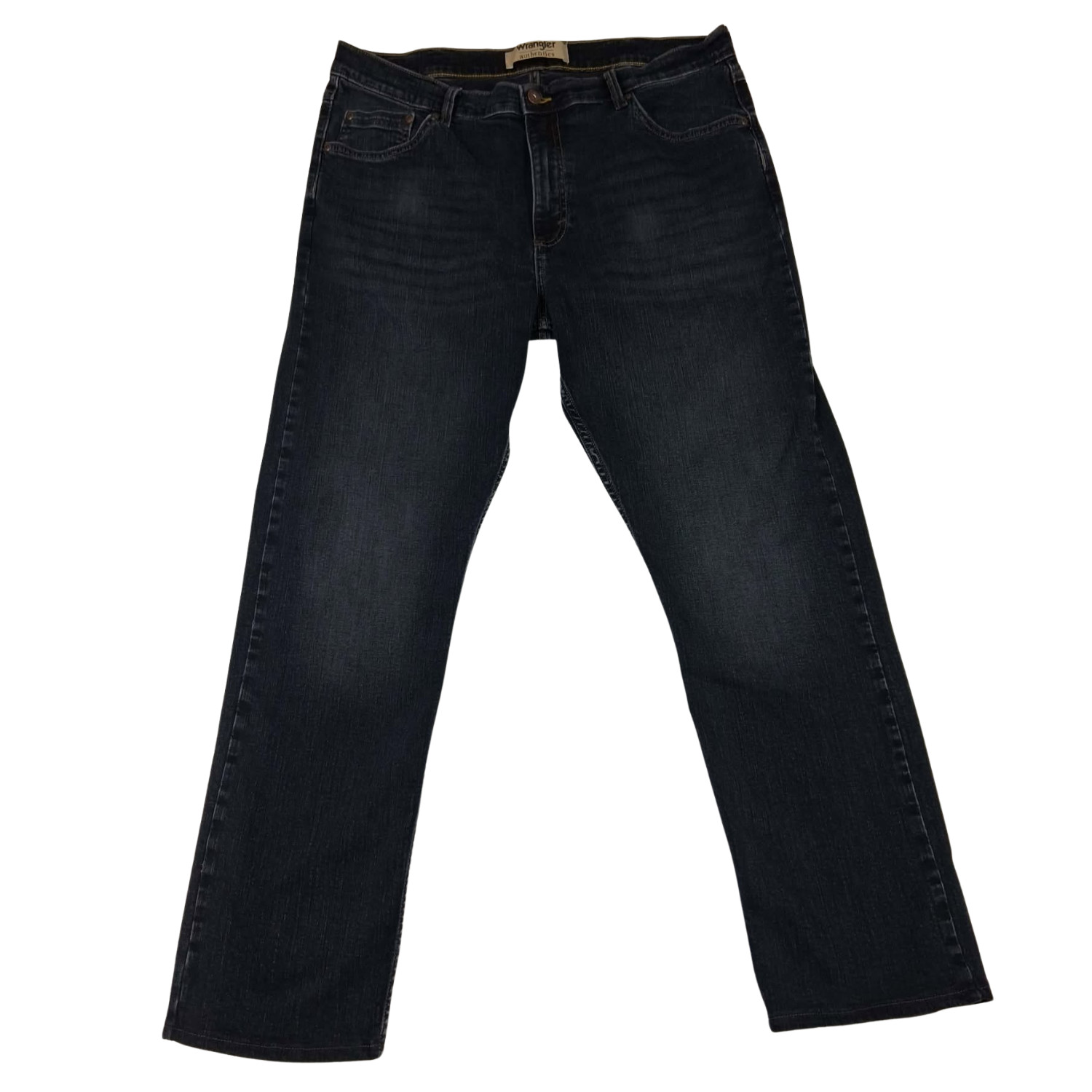 Wrangler Authentics Mens Jeans 38×32 Dark Wash Straight Fit Stretch