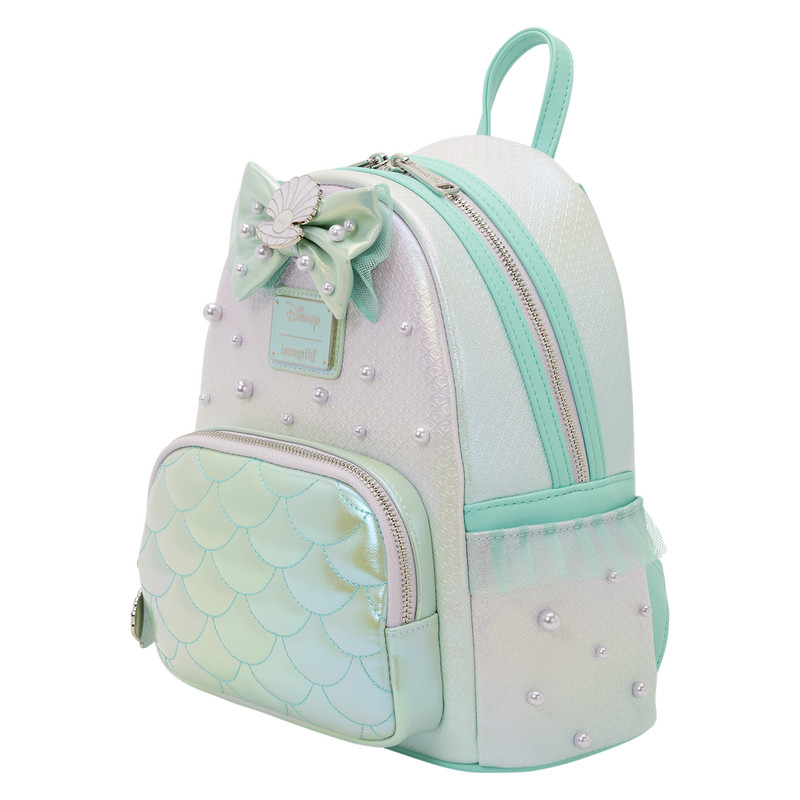 (HOTDEAL⏰🔥🏷️) Loungefly The Little Mermaid Iridescent Pearl Mini Backpack