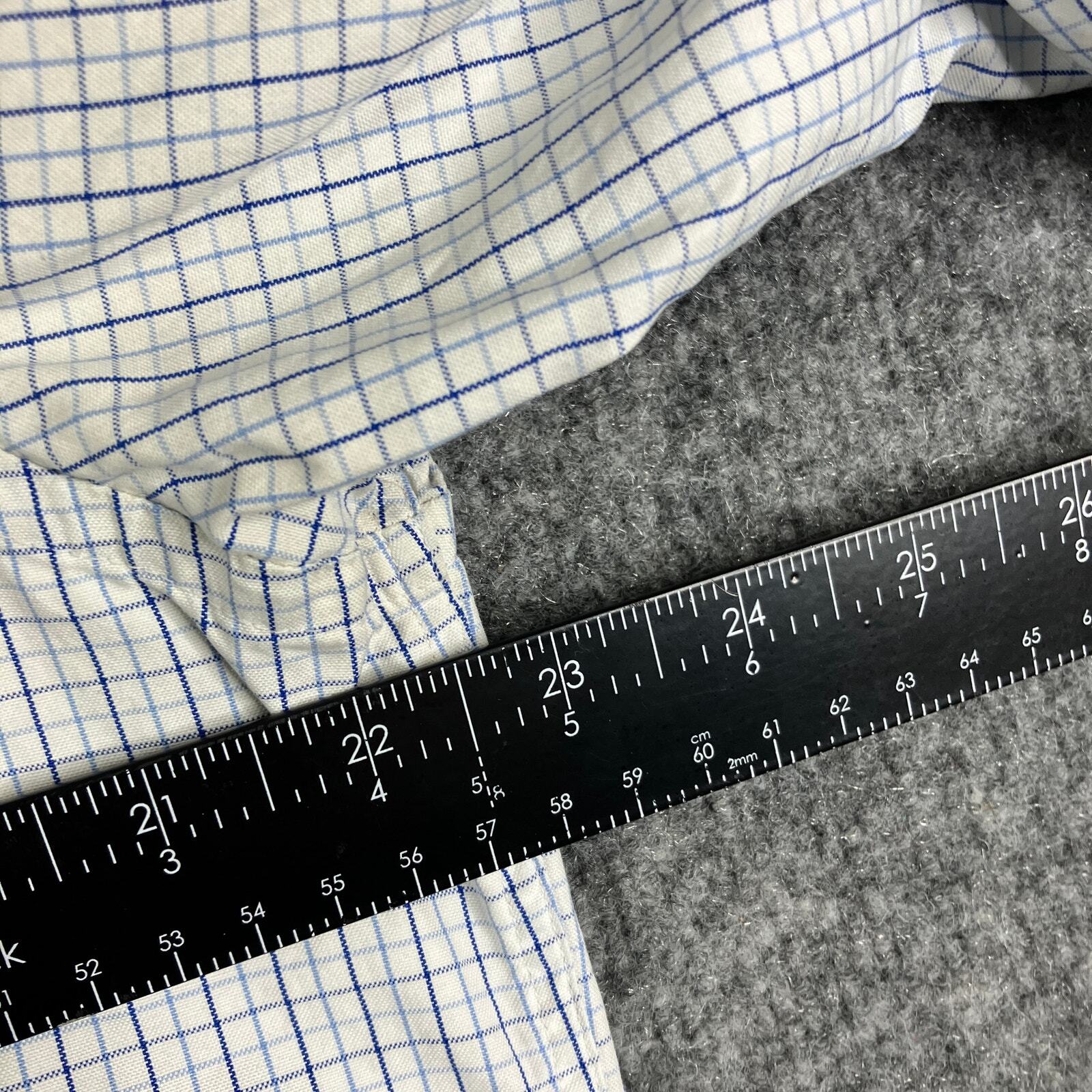 R.M. Williams Button-Up Shirt Mens Large White Plaid Checkered Casual Western