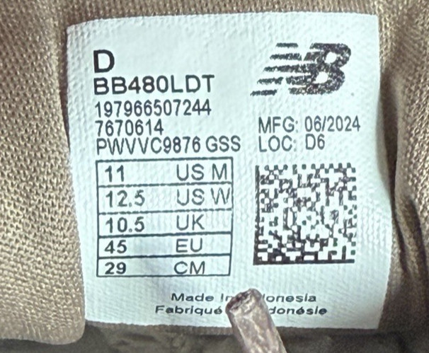 New Balance 480 Athletic Sneakers Men’s Size 11 (M) Brown White (BB480LDT), New