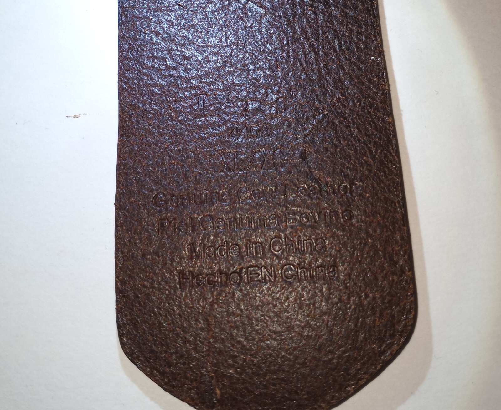 LEVIS XL Leather Belt “X” Design Length 46.5 inchs not including Buckle Levis