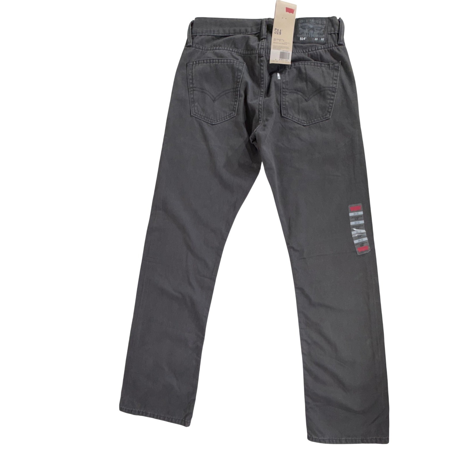 Levis 514 Slim Straight Fit Chino Pants 30×32 Charcoal Gray 100% Cotton NWT