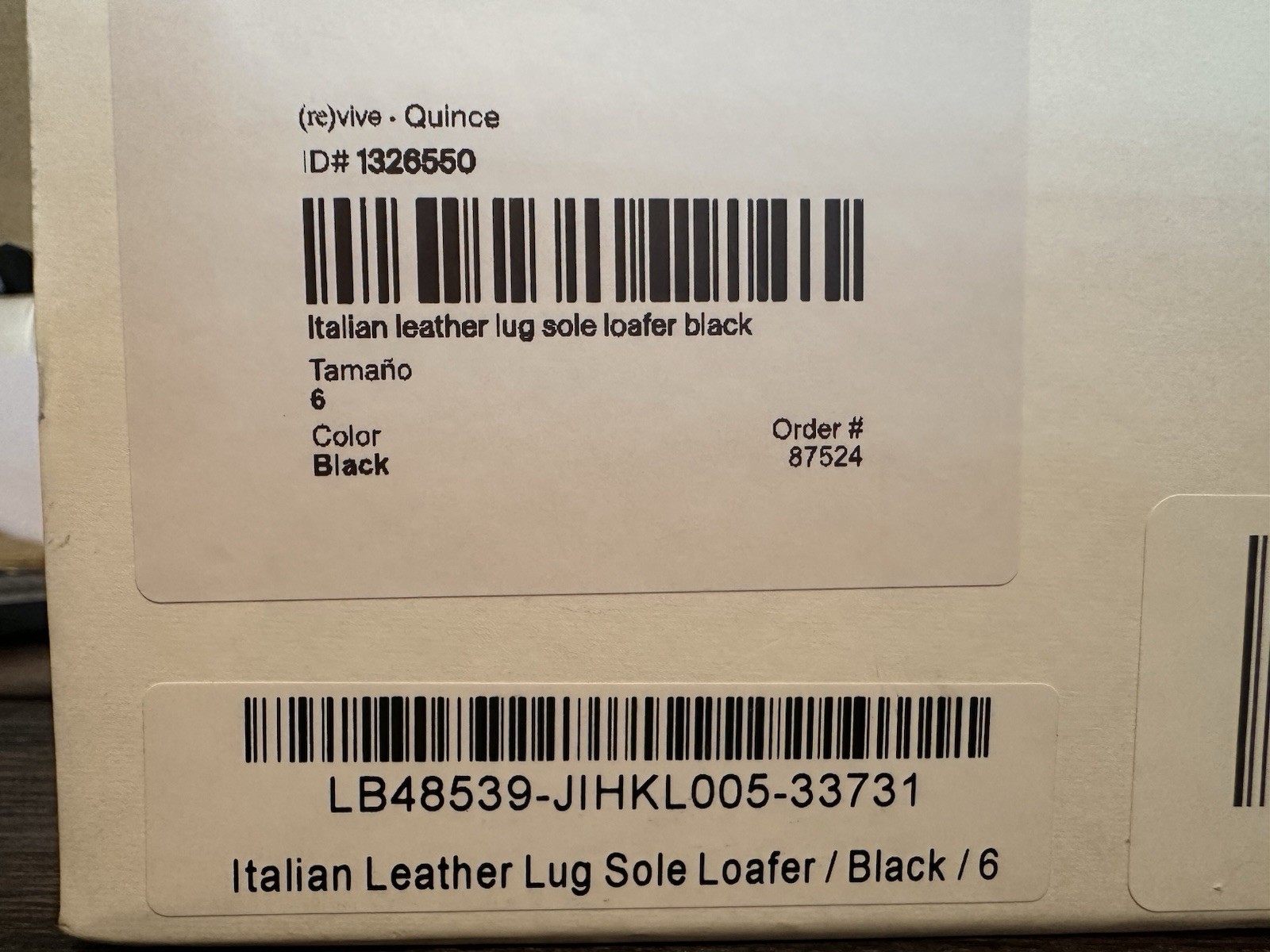 Quince Women’s Italian Leather Lug Sole Loafers in Black – Size 6 M