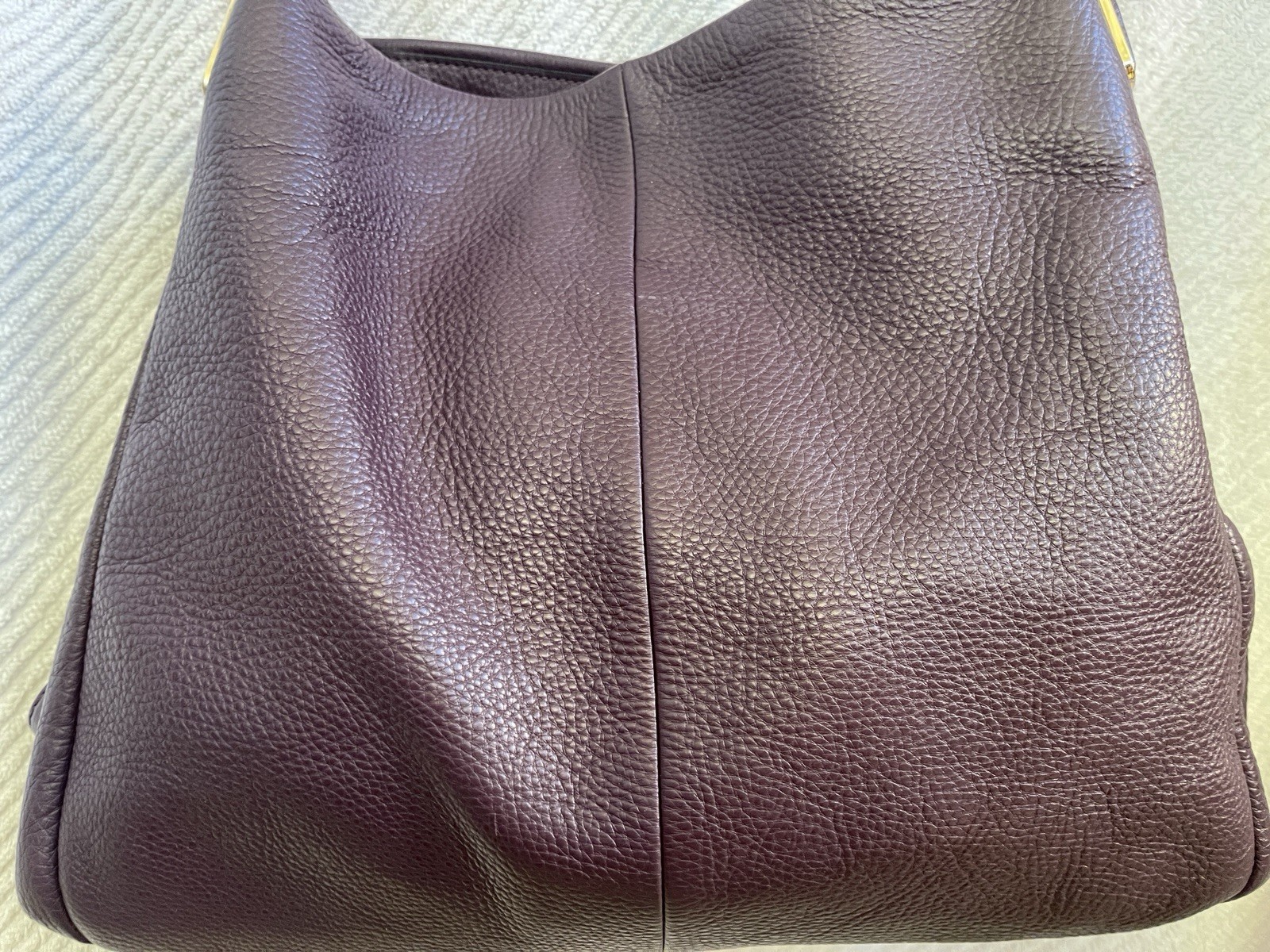 Coach Madison Phoebe Plum Purple Leather 3 Compartment Shoulder Tote W/ Hang Tag