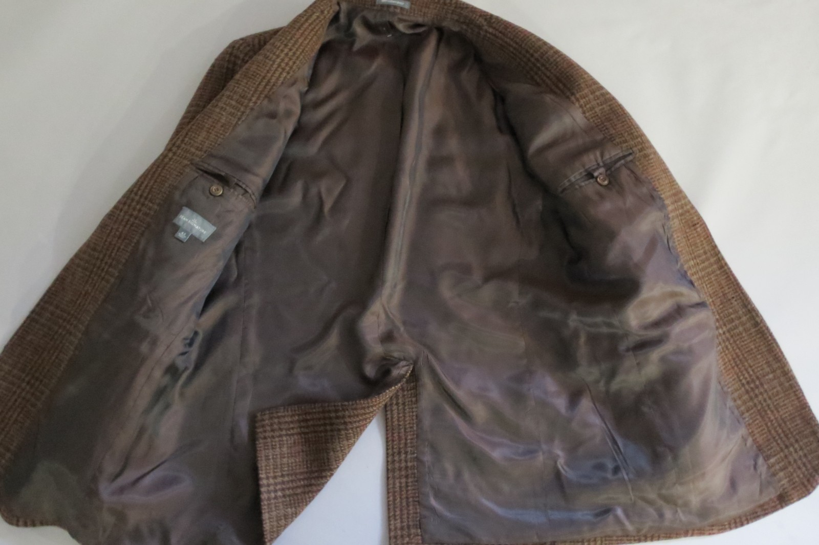 LL Bean Signature collection heavy hounds tooth tweed two button sport coat 42 R