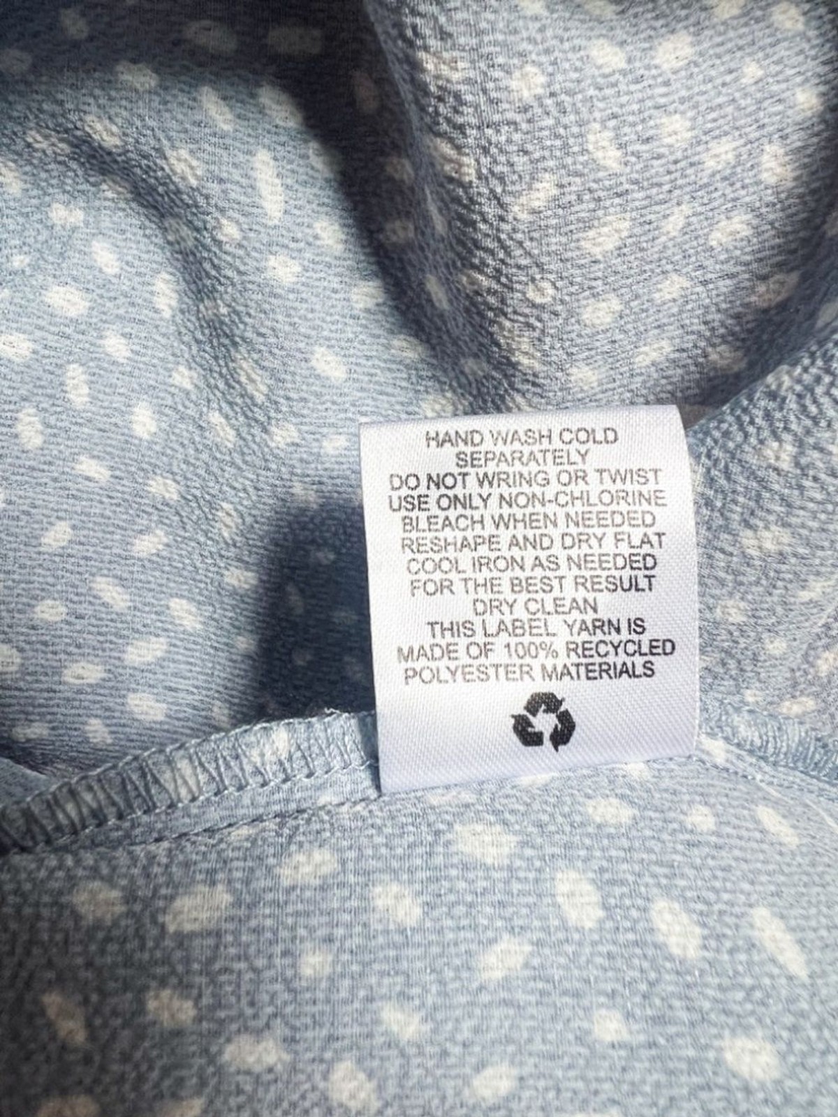 Olive + Oak Blue Speckled Blouse XL | Cottagecore Coastal Grandmother Boho Relax