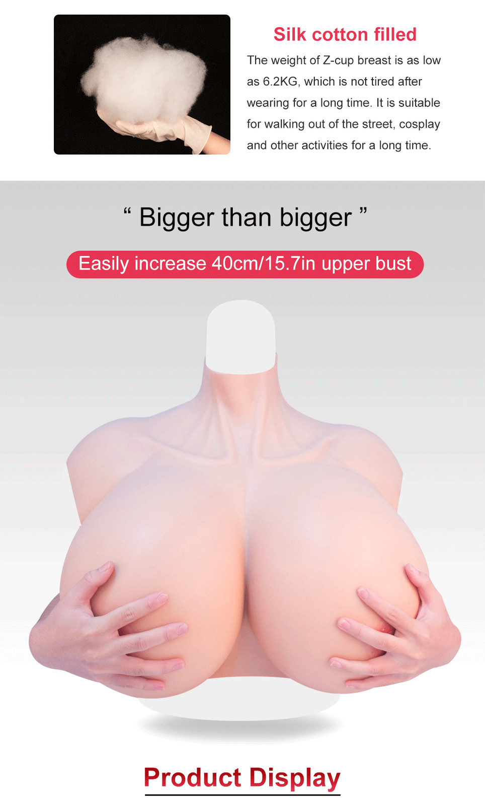 Z/H Cup Silicone Breast Forms Huge Boobs Breastplate Crossdresser Drag Queen