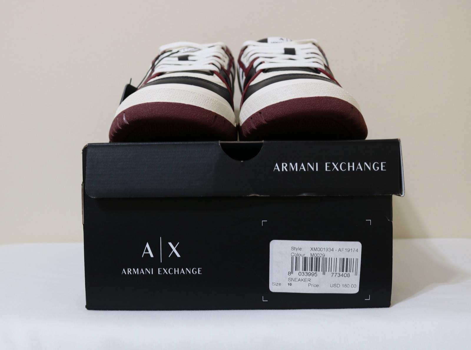 Armani Exchange Men Sneakers with Maxi shoes Size 9 , 10 , 11 , 13 new with box