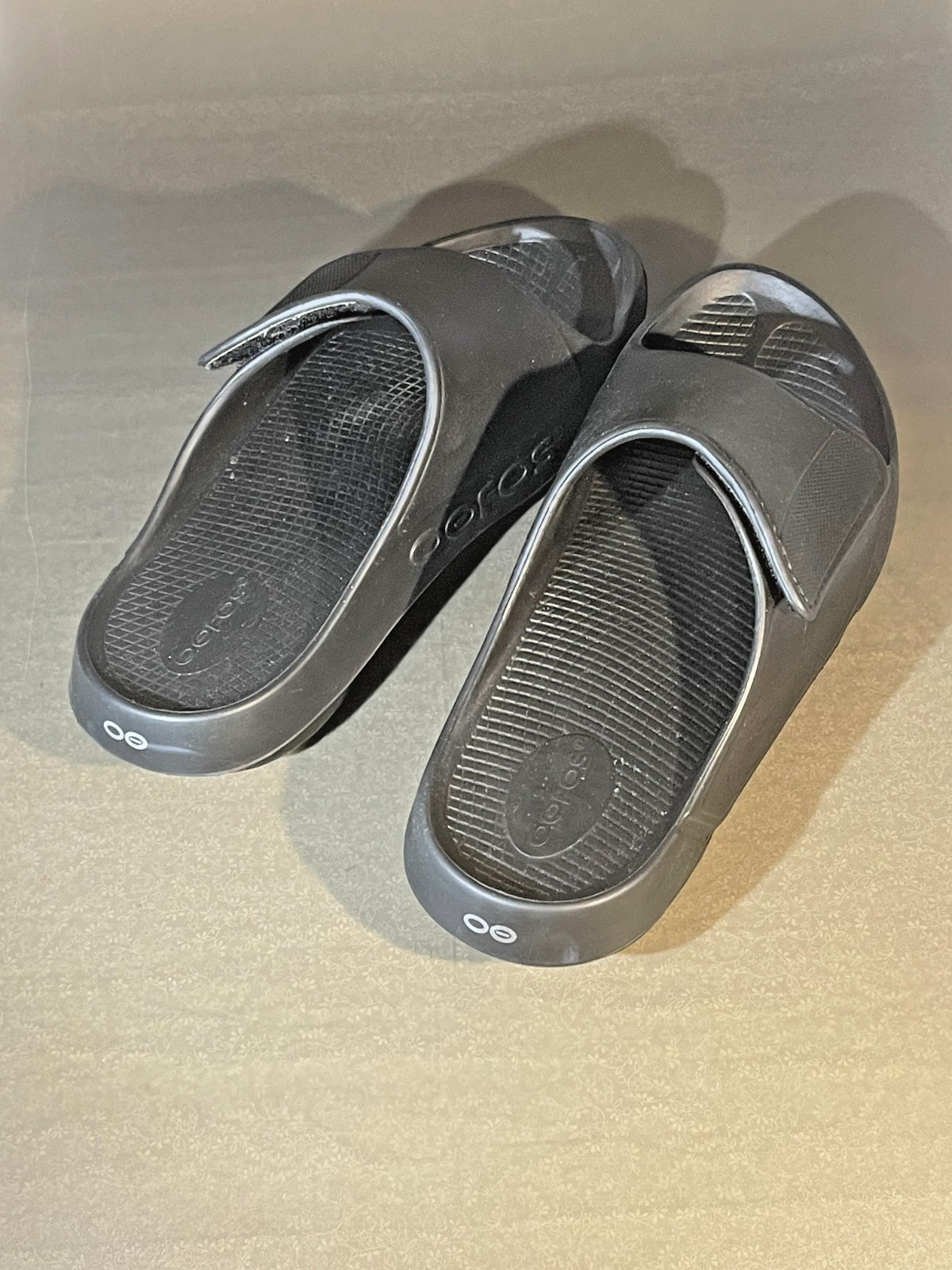 Oofos Unisex Ooahh Sport Slide M8/ W10 Black Slip On Flex Sandals (inv# A104)