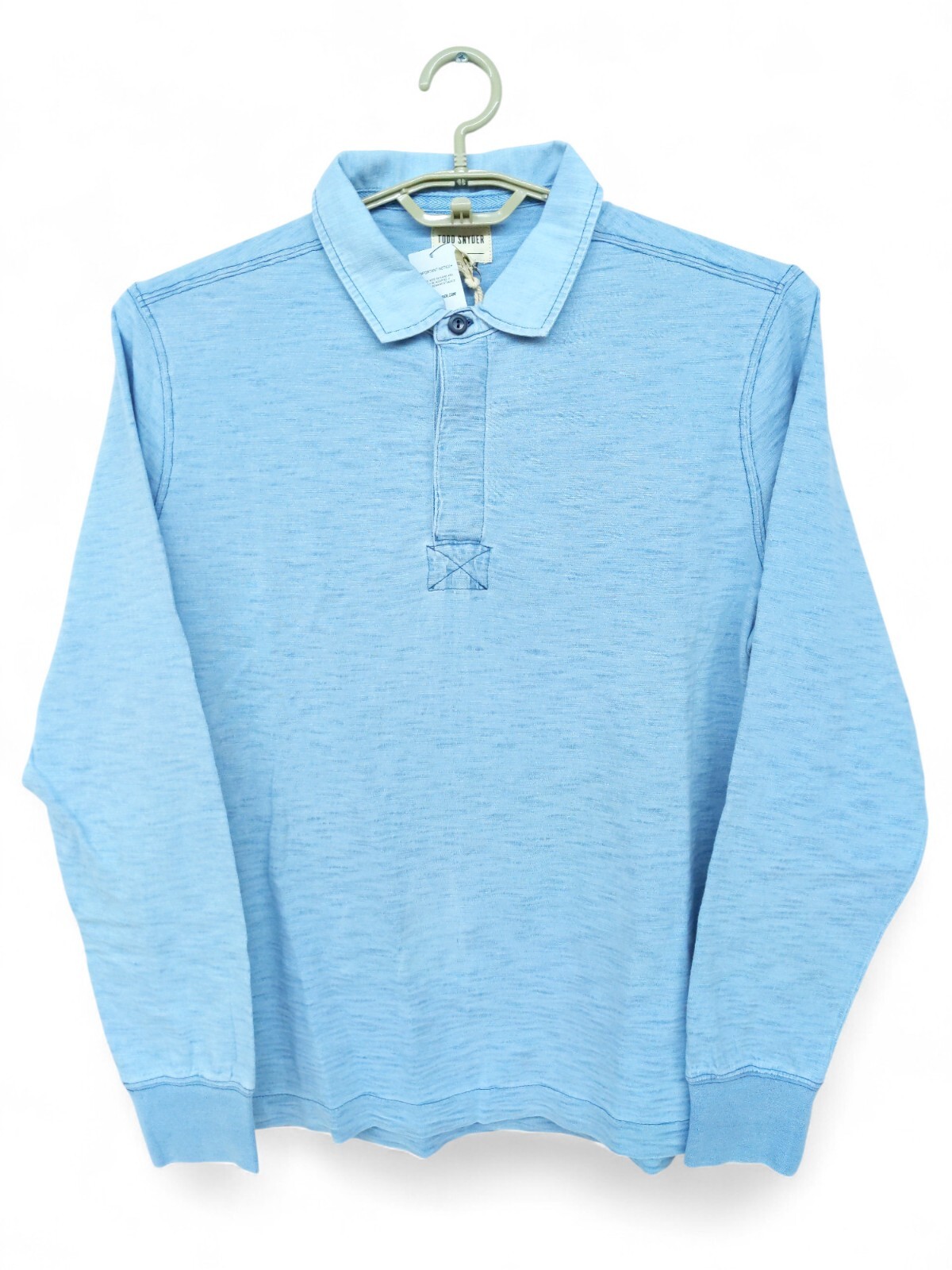 Todd Snyder Polo Shirt Mens Blue Long Sleeve Rugby Light Indigo (Various Sizes)