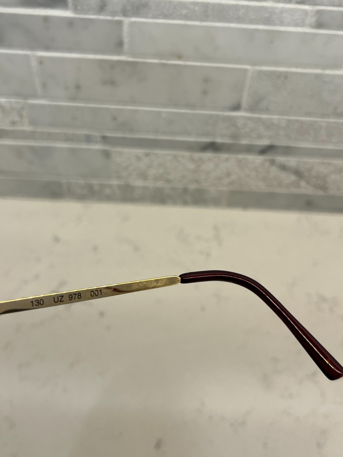 Women’s Tortoise Designer Gold Round Sunglasses UZ 978 001 130 “FRAMES ONLY”
