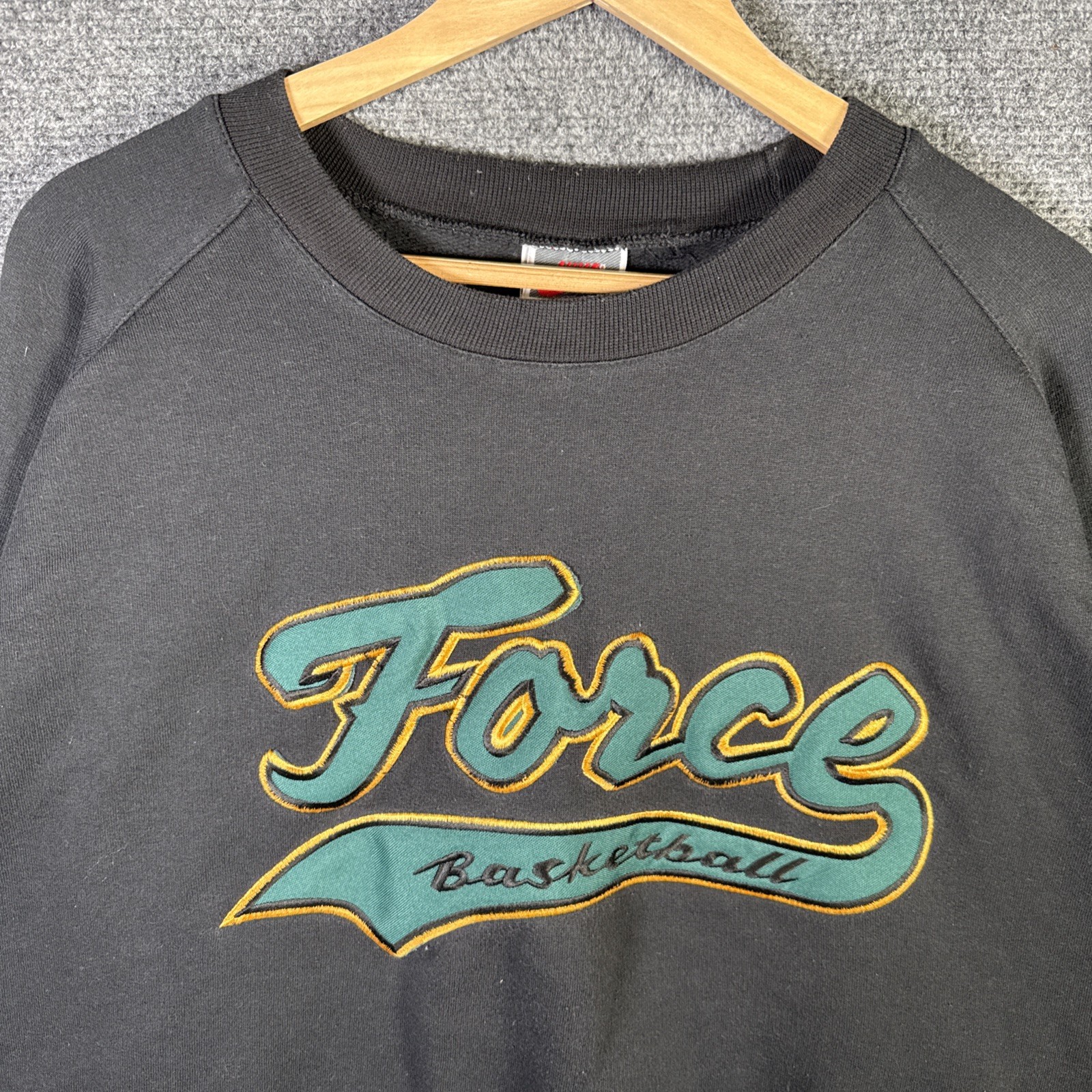 Vintage Nike Force Sweatshirt Mens XL Black 90s Basketball Oregon SAMPLE RARE
