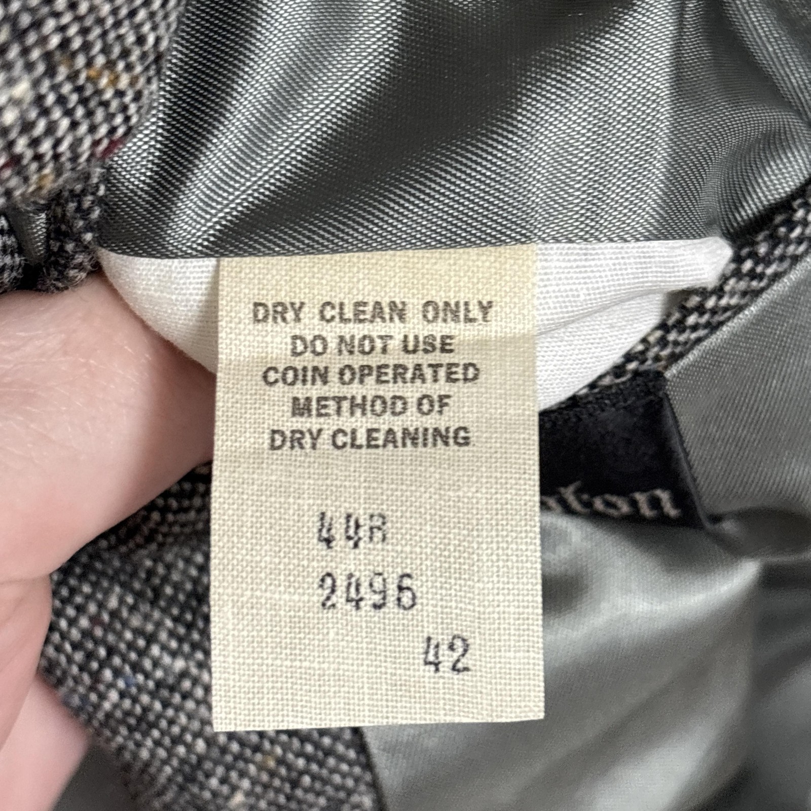 Vintage Lord Covington Sport Coat 44R Gray Tweed Flecked Elbow Patches 42R