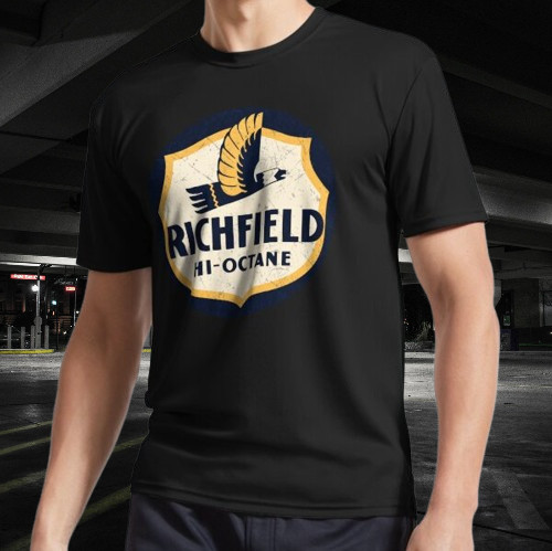 Richfield Gas Station Active Logo T-Shirt Funny Logo American T-shirt S to 5XL