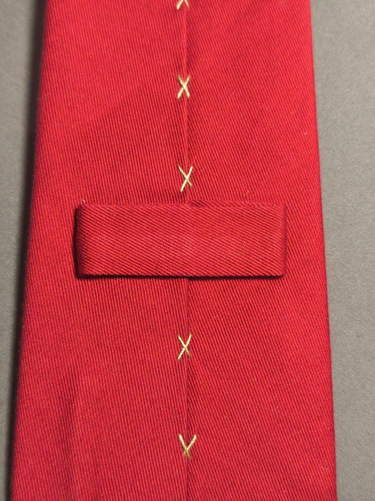 A. Di Capua Napoli – Red Solid Color Cotton Tailored Tie