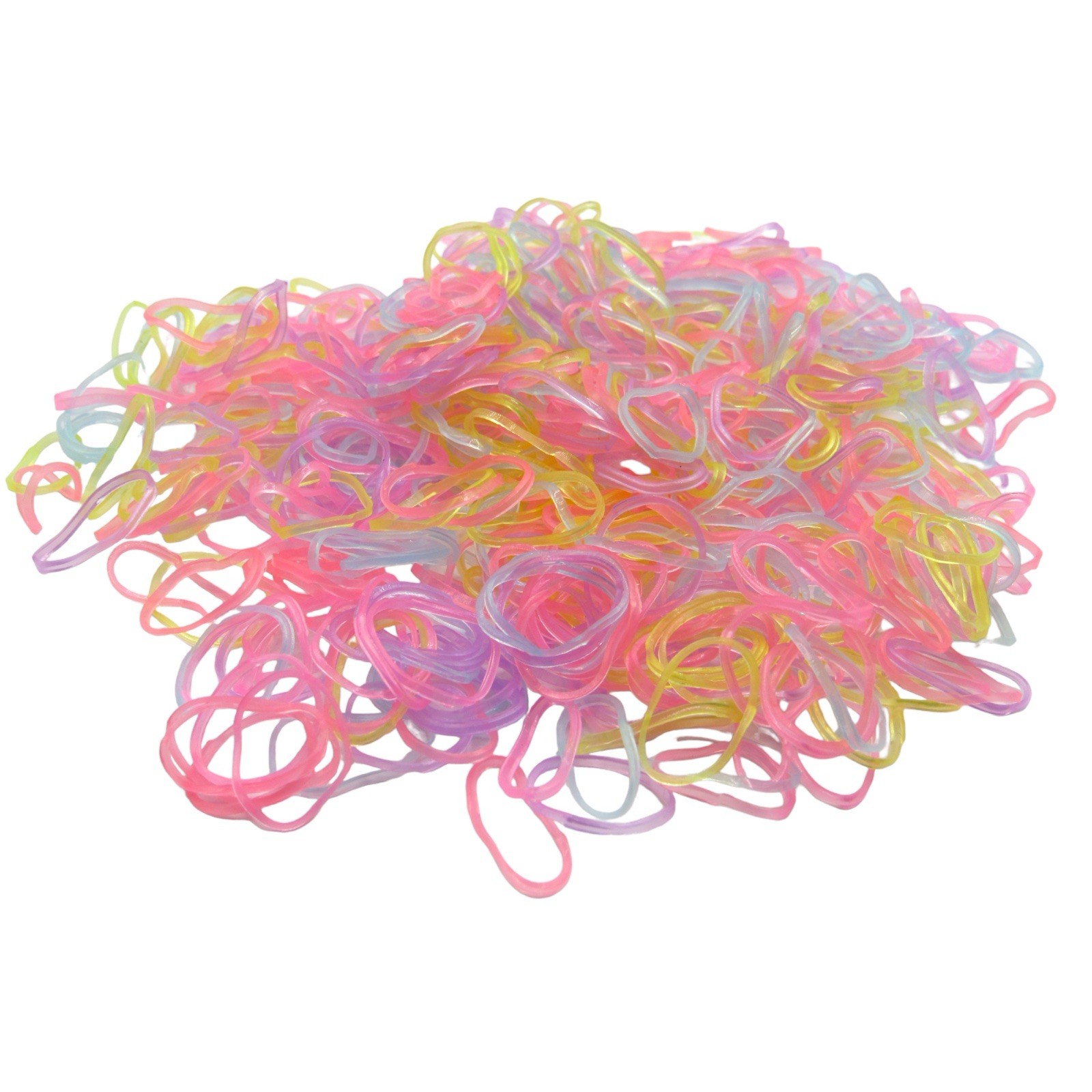 3PCS Multicolor TPU Hair Ties Elastic Ponytail Holders Girls Hair Bands