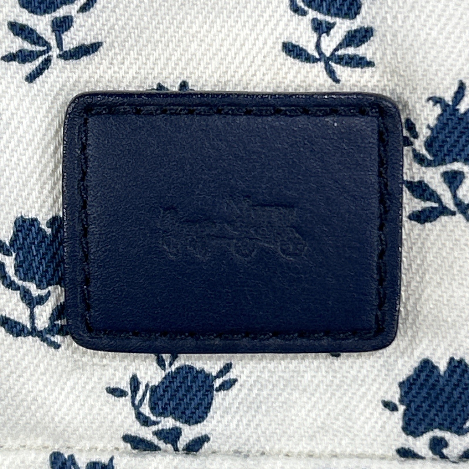 Coach Badlands Womens Size S White Denim Blue Floral Jean Jacket F85742 Preppy