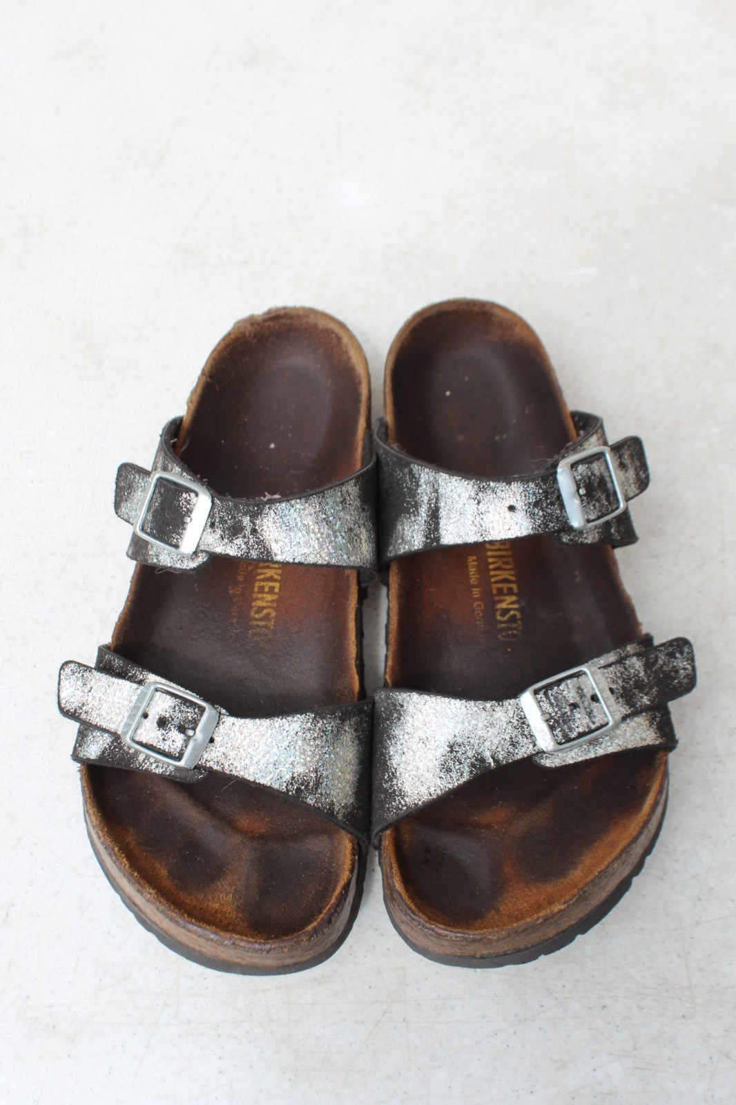 Birkenstock SYDNEY Stardust Black Birko Flor 40 R US W 9 M 7 Sanda