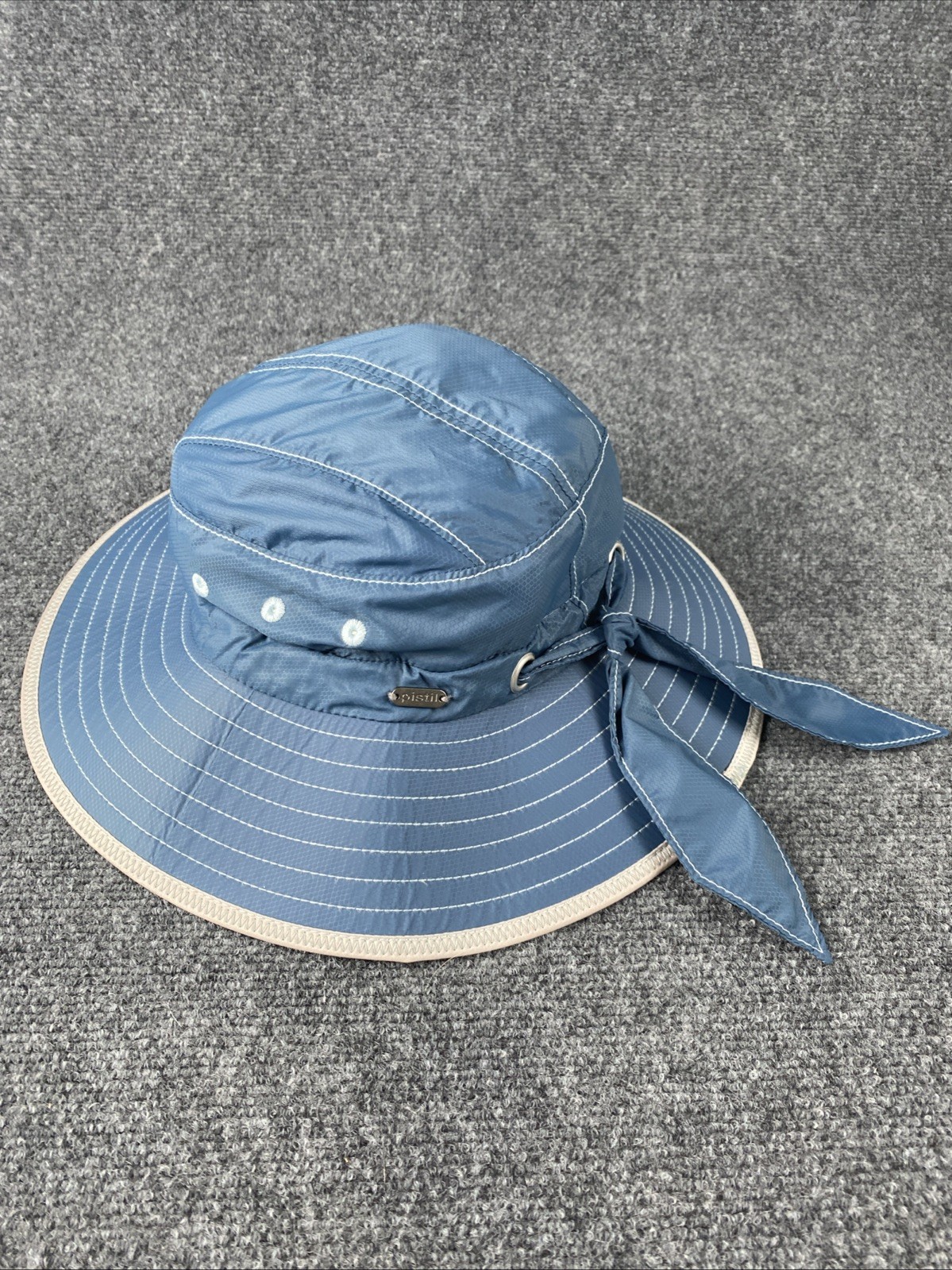 Pistil Marisa Sun Hat Breathable Gray Blue & Gray Trim Sun Hiking Bow