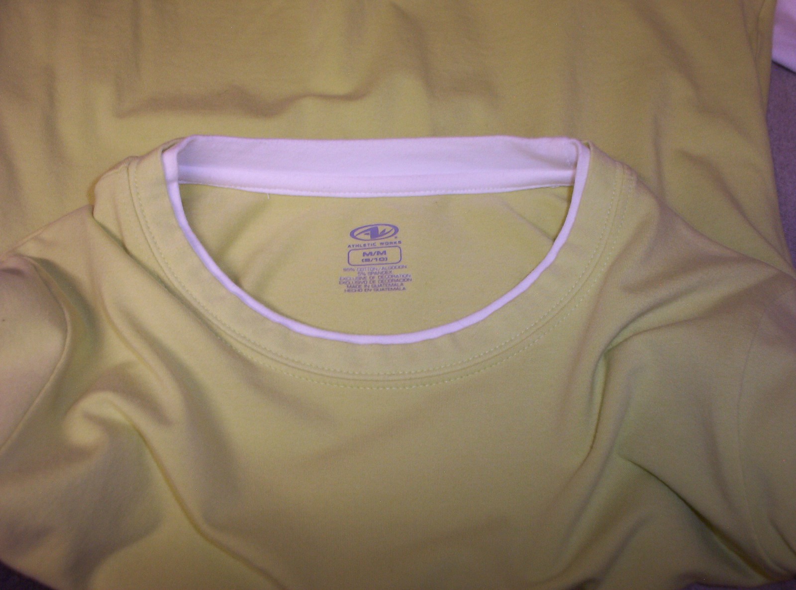 AW Athletic Works Size Medium Layered Look L/S Stretch Top 95% Cotton/5% Spandex