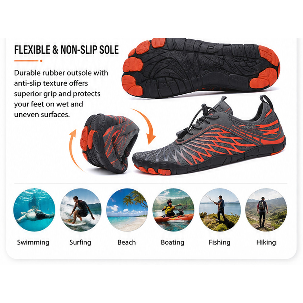 Water Shoes Quick Dry Barefoot for Swim Diving Surf Aqua Sport Beach Vacation