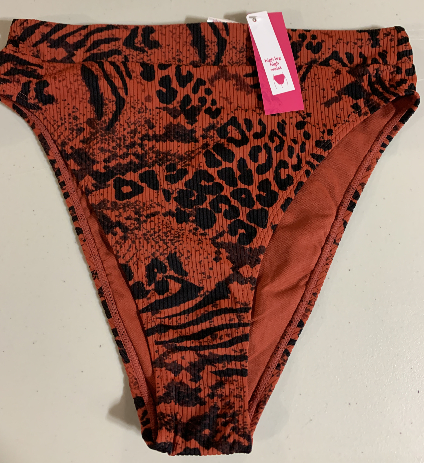 Xhilaration Bikini Swim Suit Bottom Size M (4-6) Medium High Leg High Waist NWT