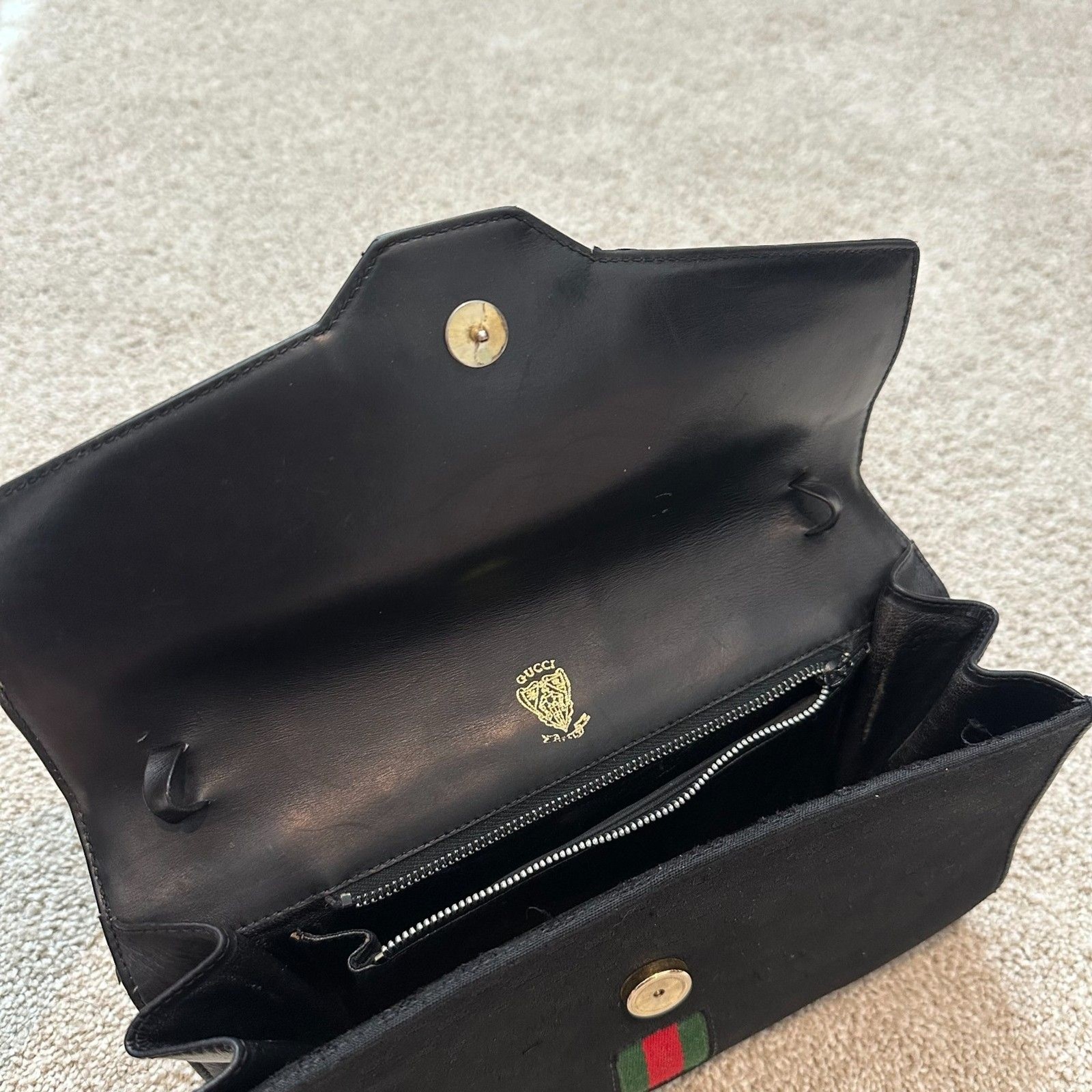 Vintage Gucci GG Monogram Supreme Ophidia Clutch – See Details