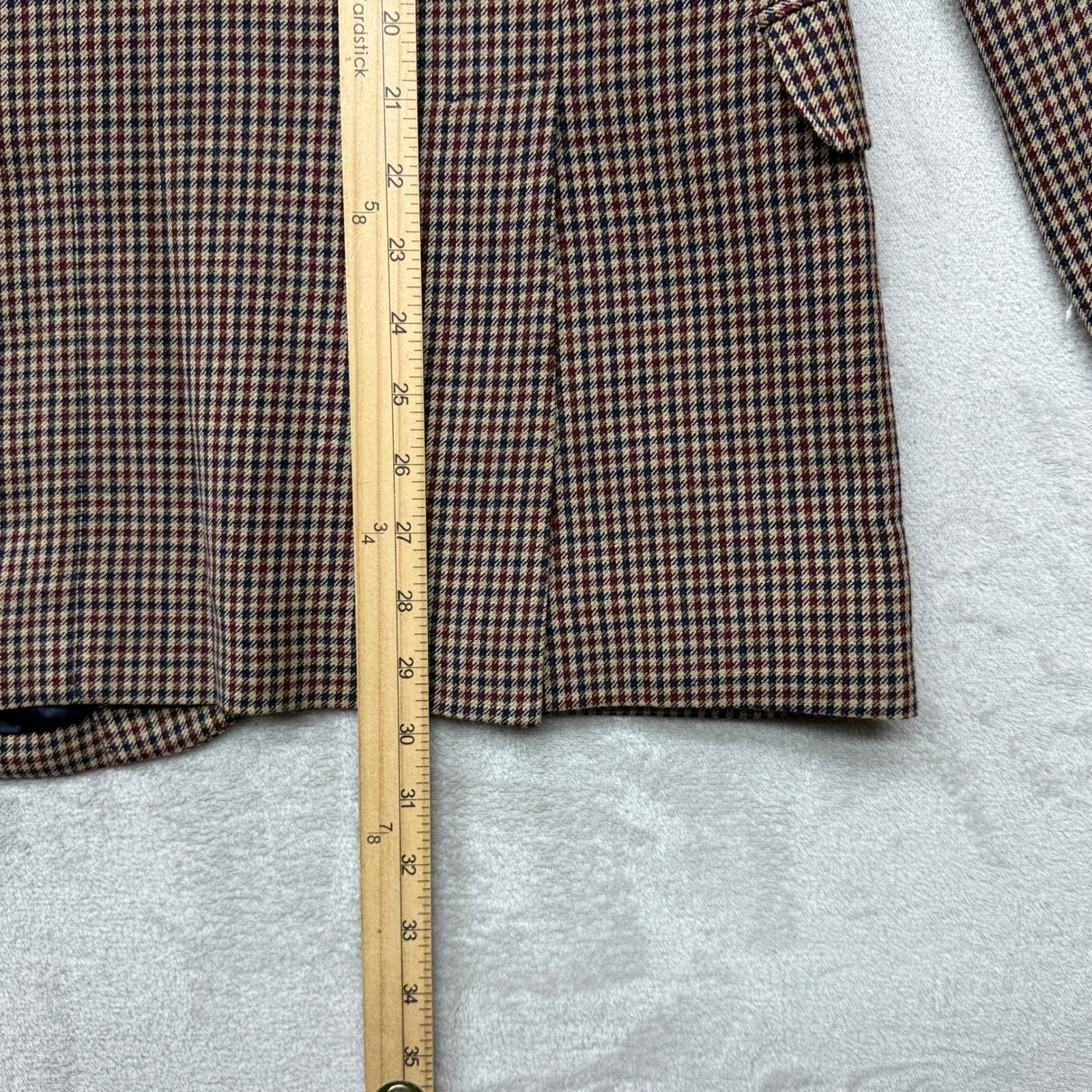 Jos. A. Bank Blazer Mens 40R Brown Houndstooth 1905 Collection Slim Fit Wool