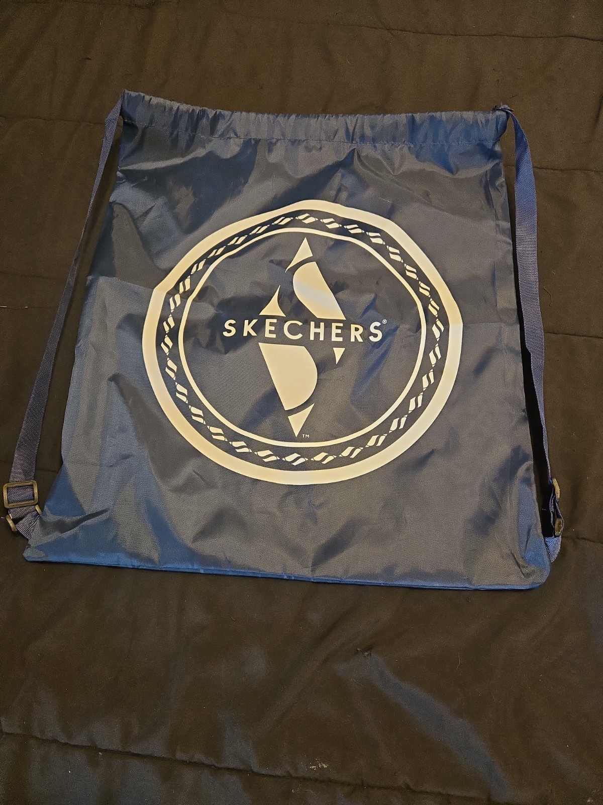 Sketchers Drawstring Strap Backpack Gym Bag 20″ x 16″ Blue New W/O Packaging
