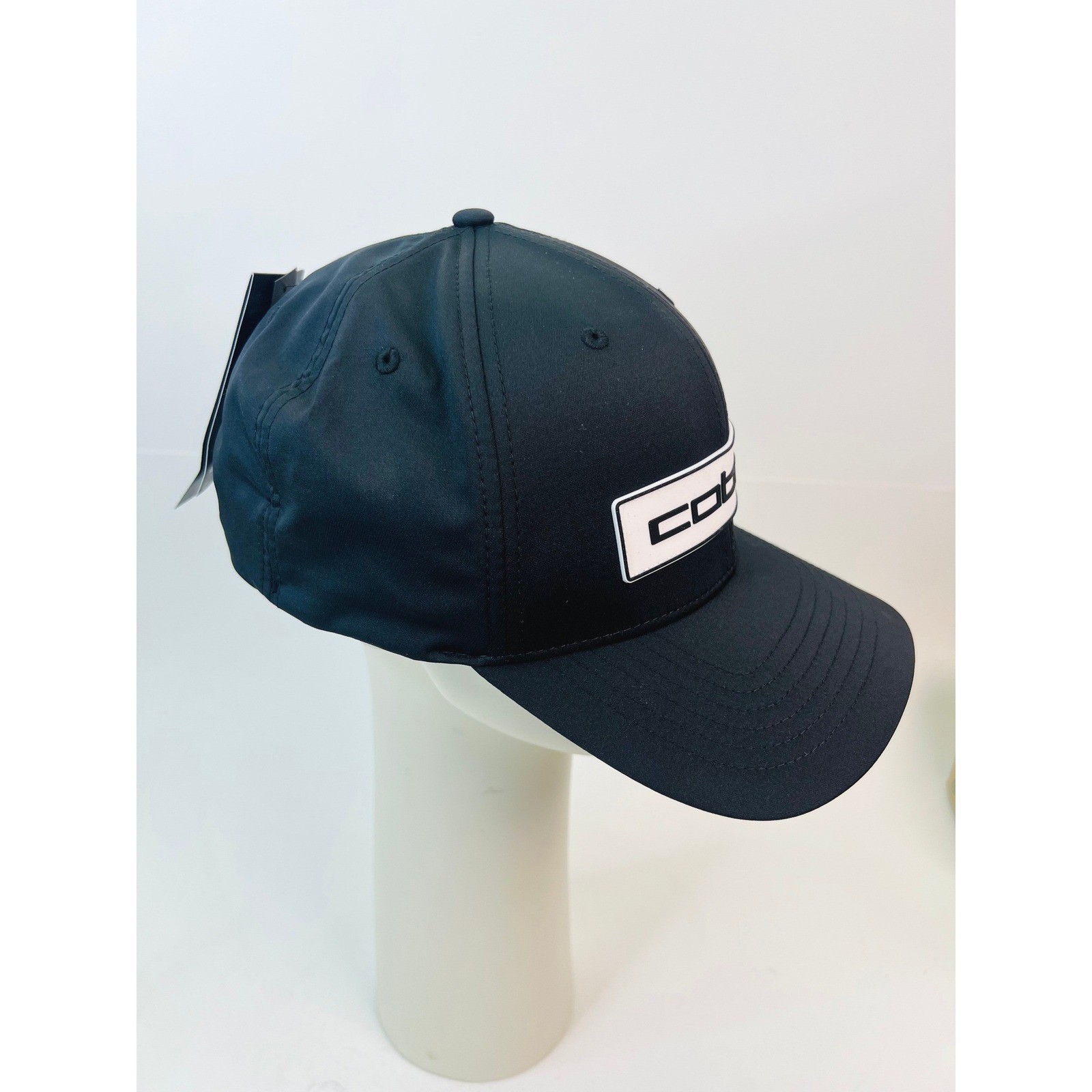 Cobra Tour Tech Golf Cap Black White Flexfit 110 Snapback Hat 909727 02 NEW