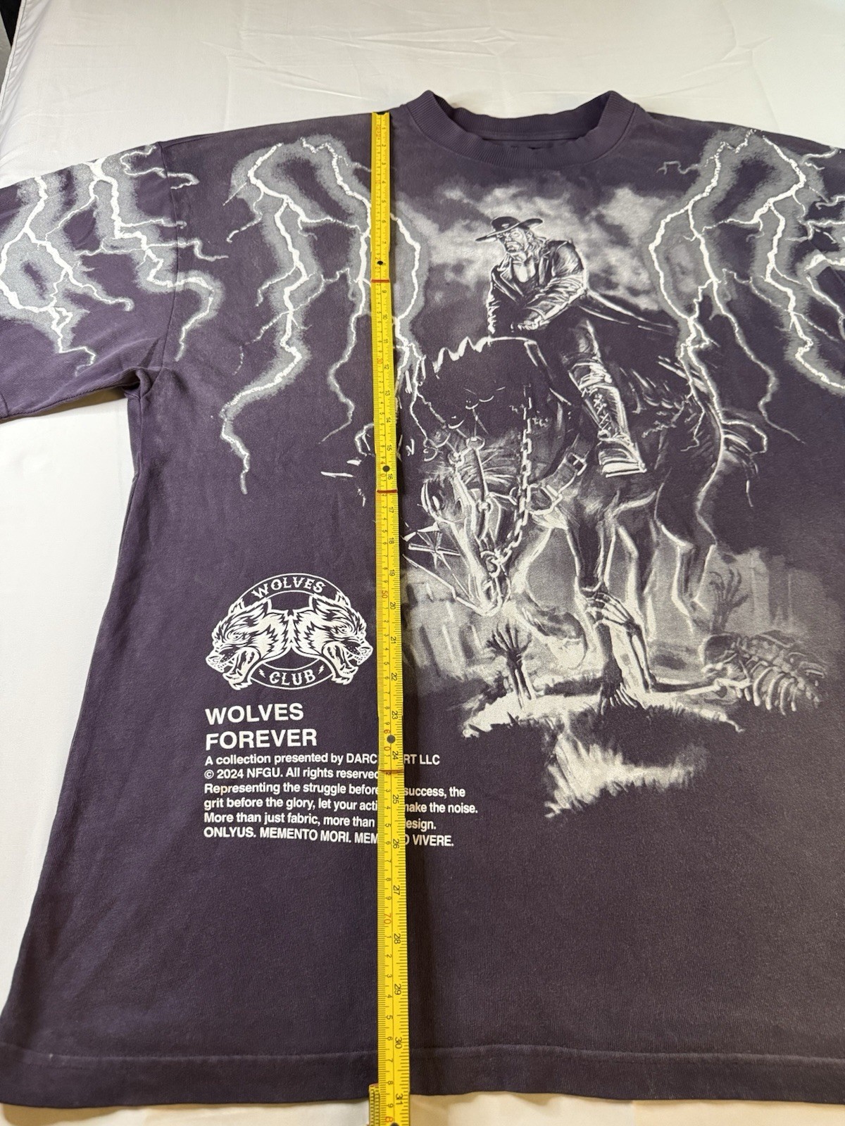 NWT WWE Undertaker Wolves Forever DARC Sport XL Purple Graphic Tee Limited