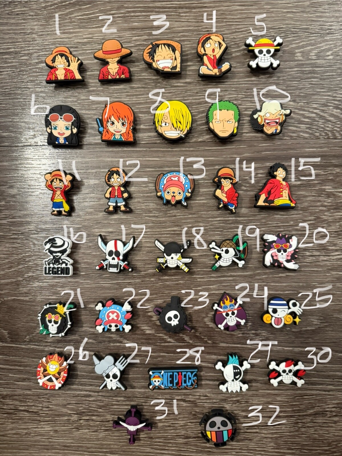 Anime Manga One Piece Croc Charm Jibbitz