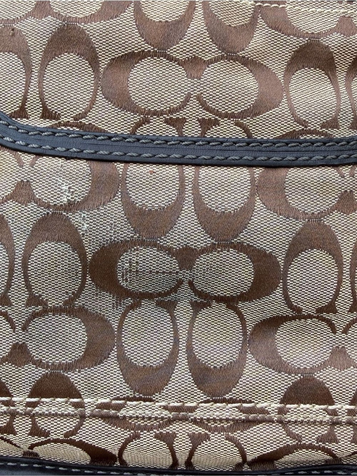Coach Bleecker Signature Buckle Flap Shoulder Bag Style 11434 Black Brown