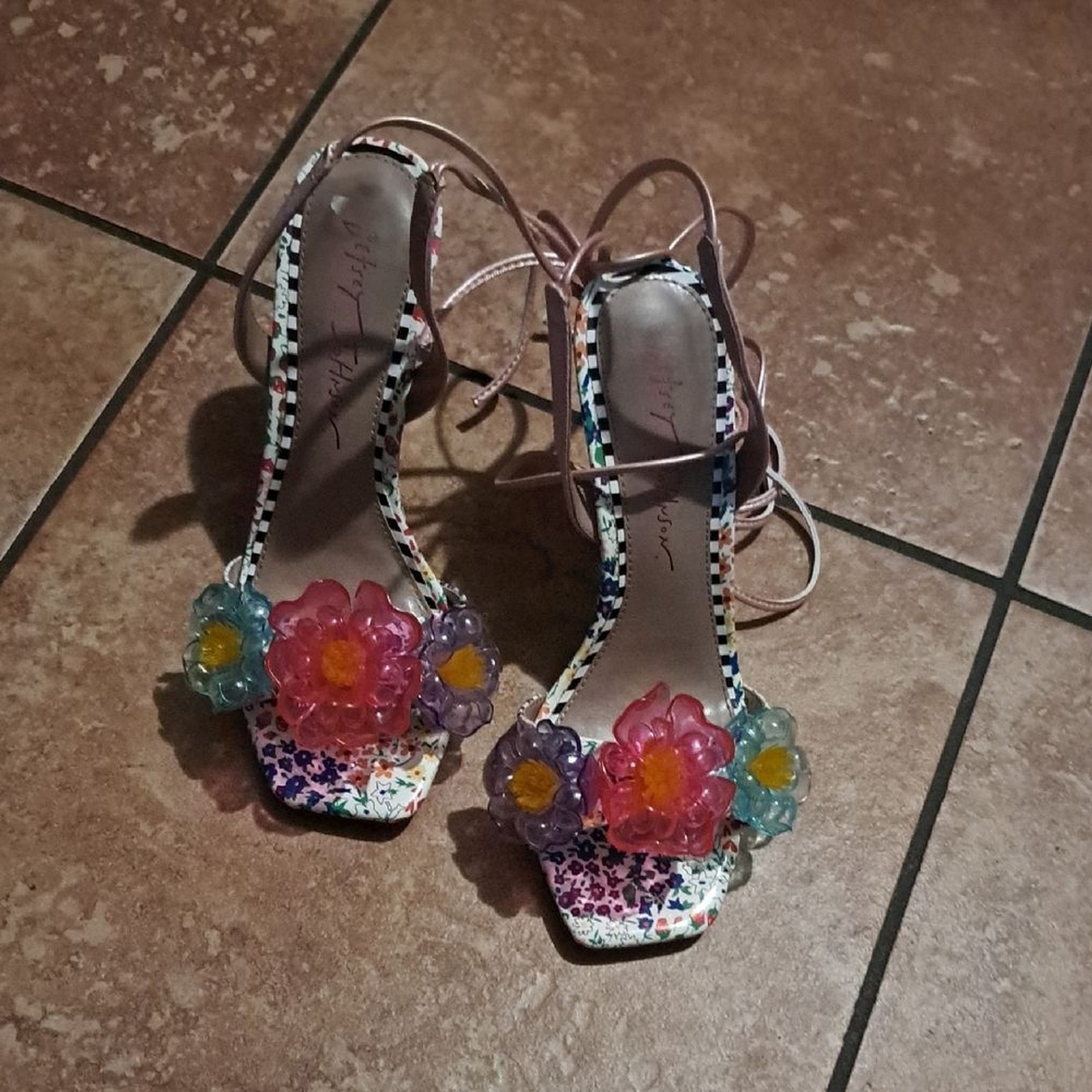 Betsey Johnson Multicolor Floral Heels