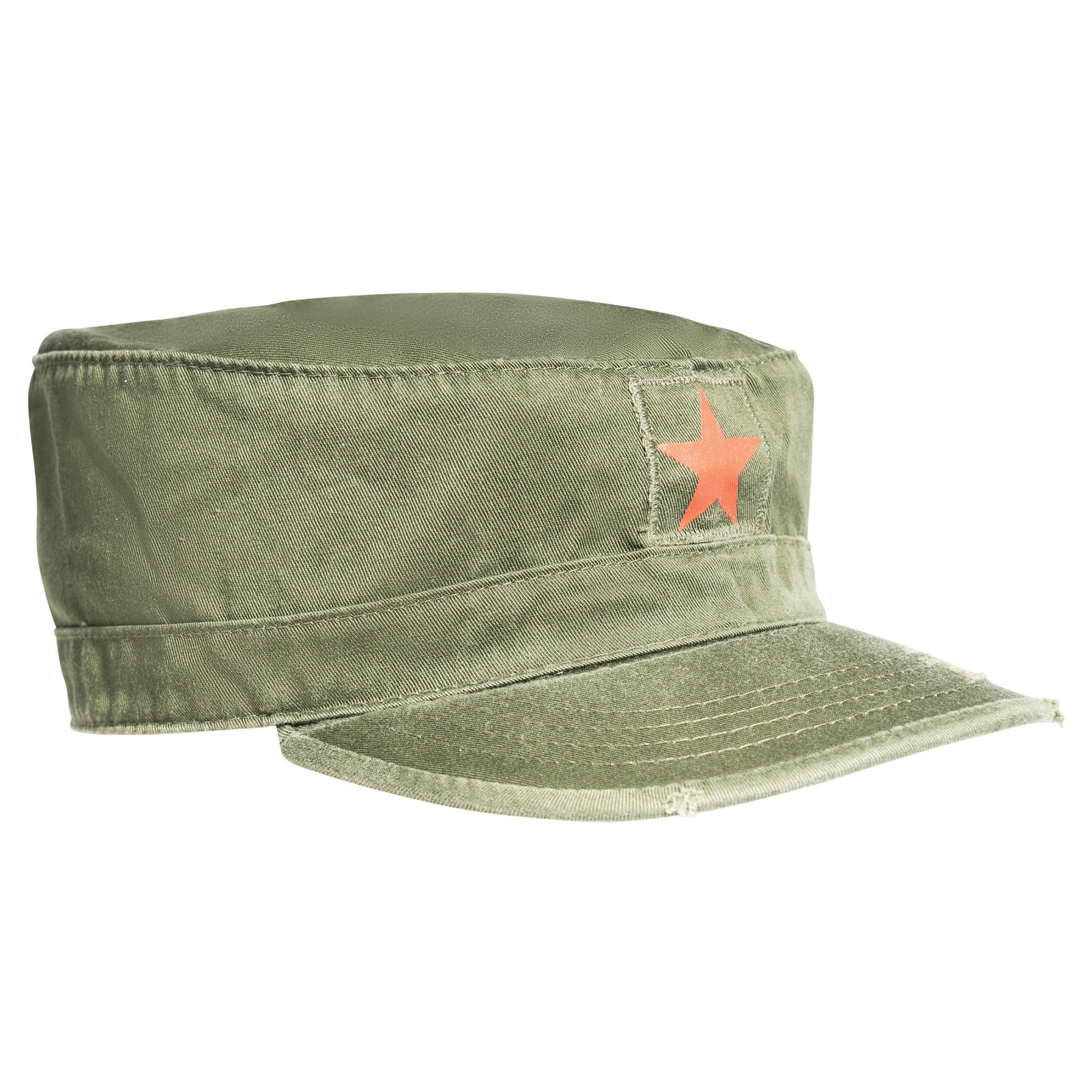 Rothco Vintage Fatigue Cap Olive Drab Red Star Military Hat Size S-XL