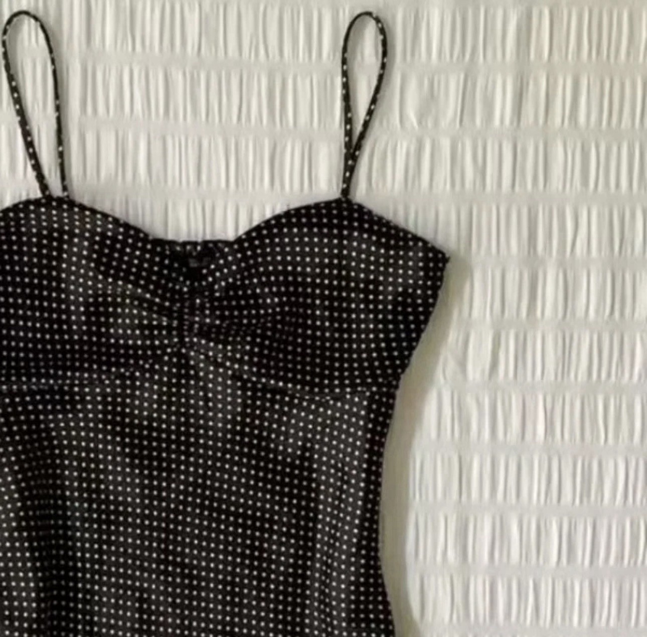 Y2K Polka Dot Spaghetti Strap Cami Top