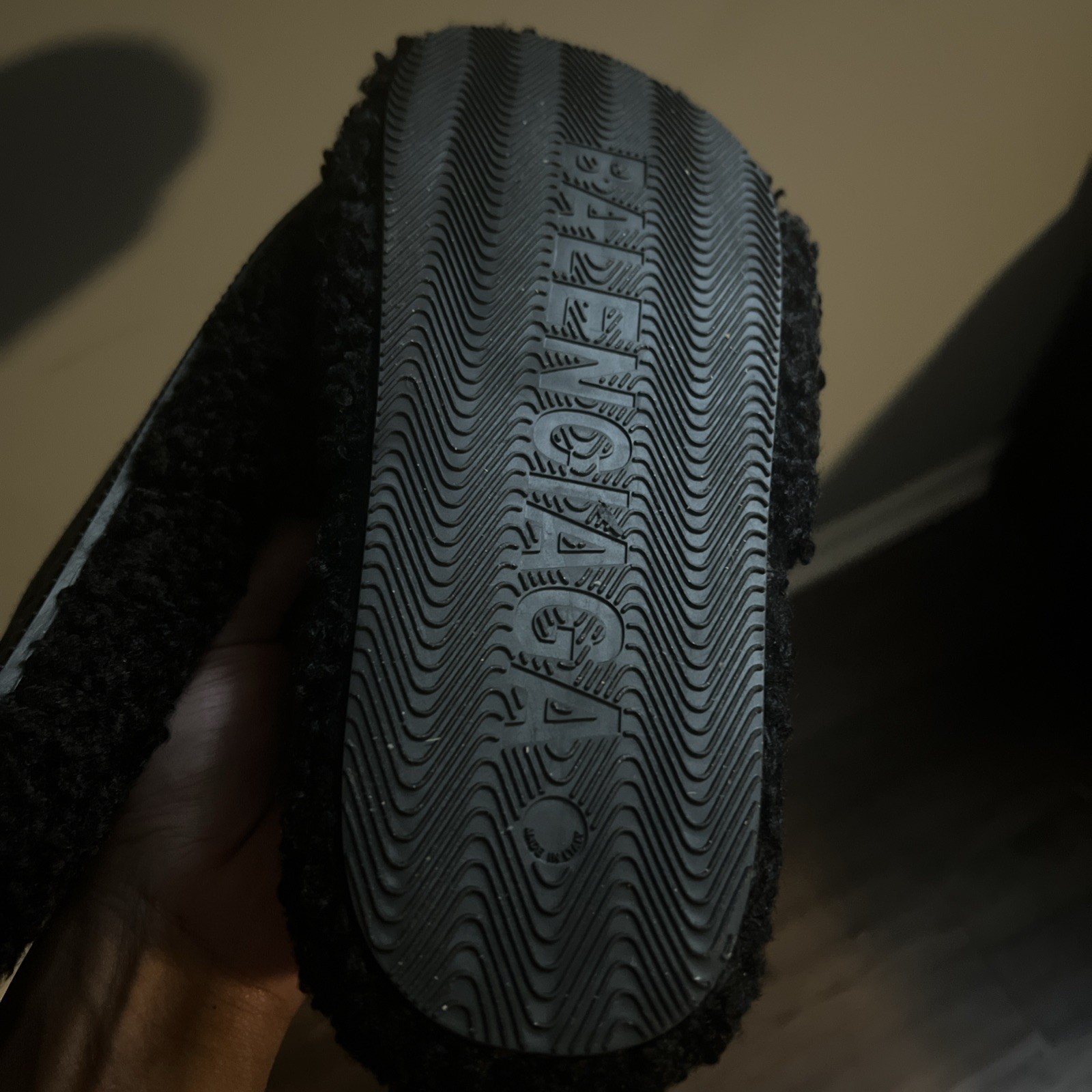 Brand new Black Balenciaga Fur Slides Size 10.5 true to size