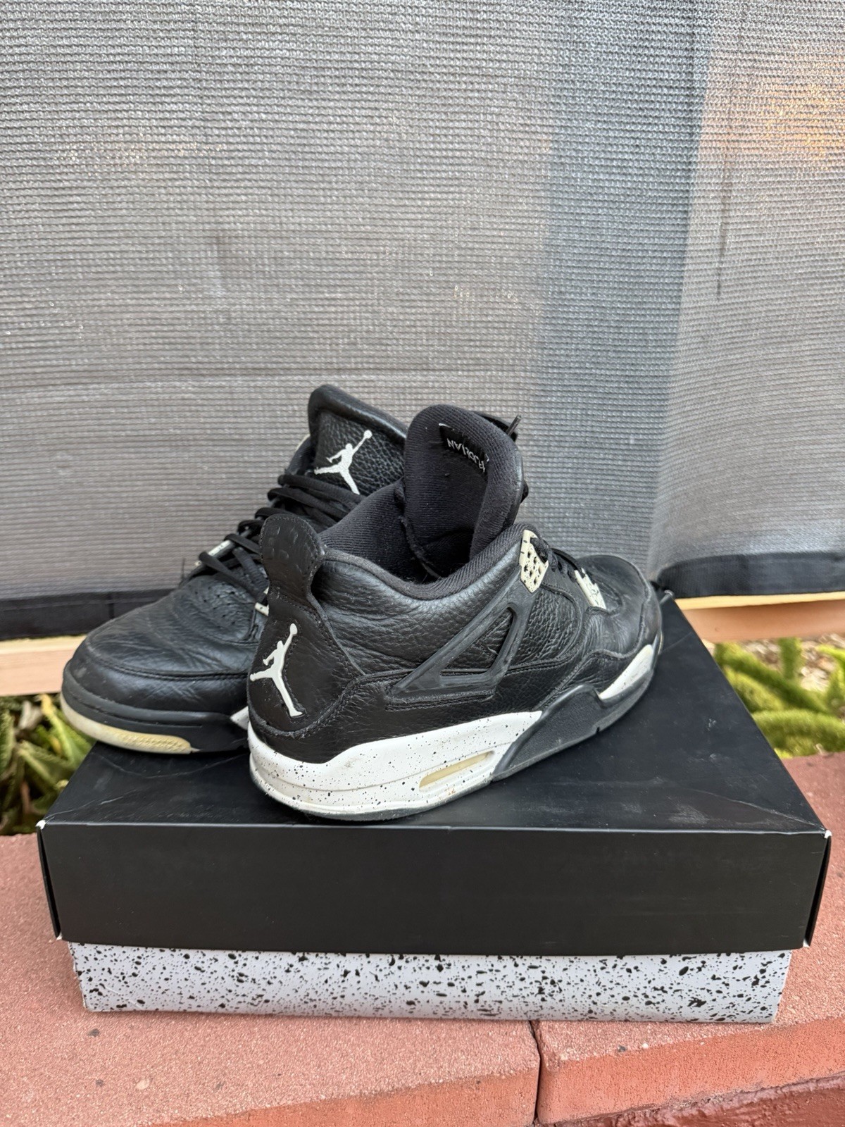 Jordan Air Jordan 4 Men’s Oreo 2015 Basketball Sneakers Black/Gray