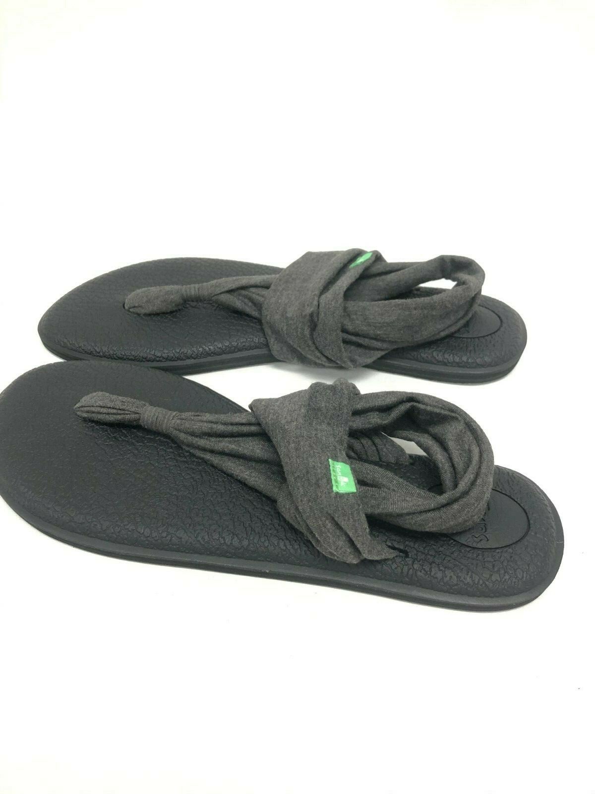 Sanuk Women’s Yoga Sling 2 Sandals Flip Flops 1103942 Charcoal Grey