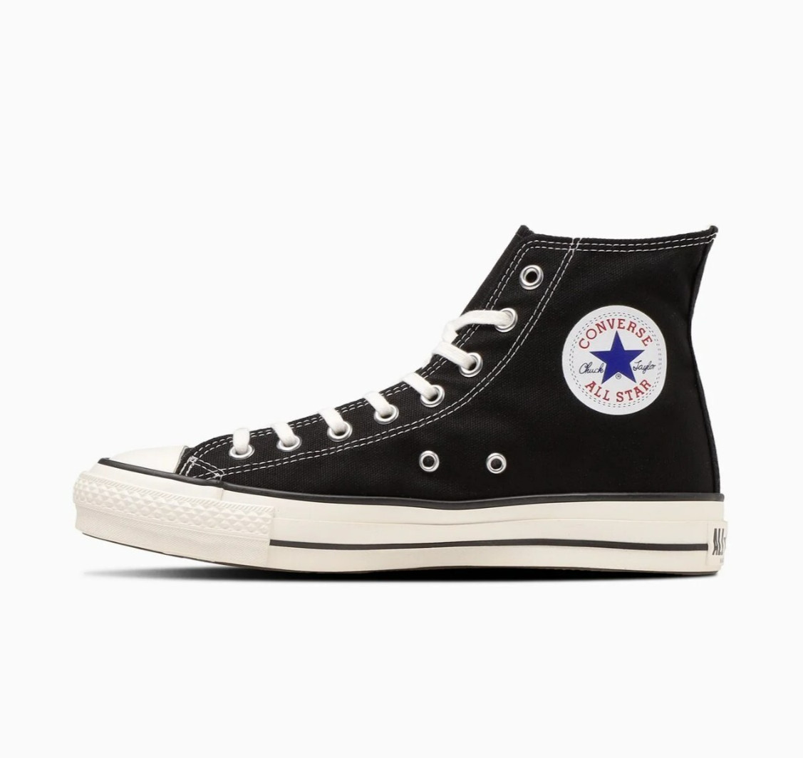 Converse Canvas All Star J OX Black Hi Made in Japan US 3.5-11.5 New