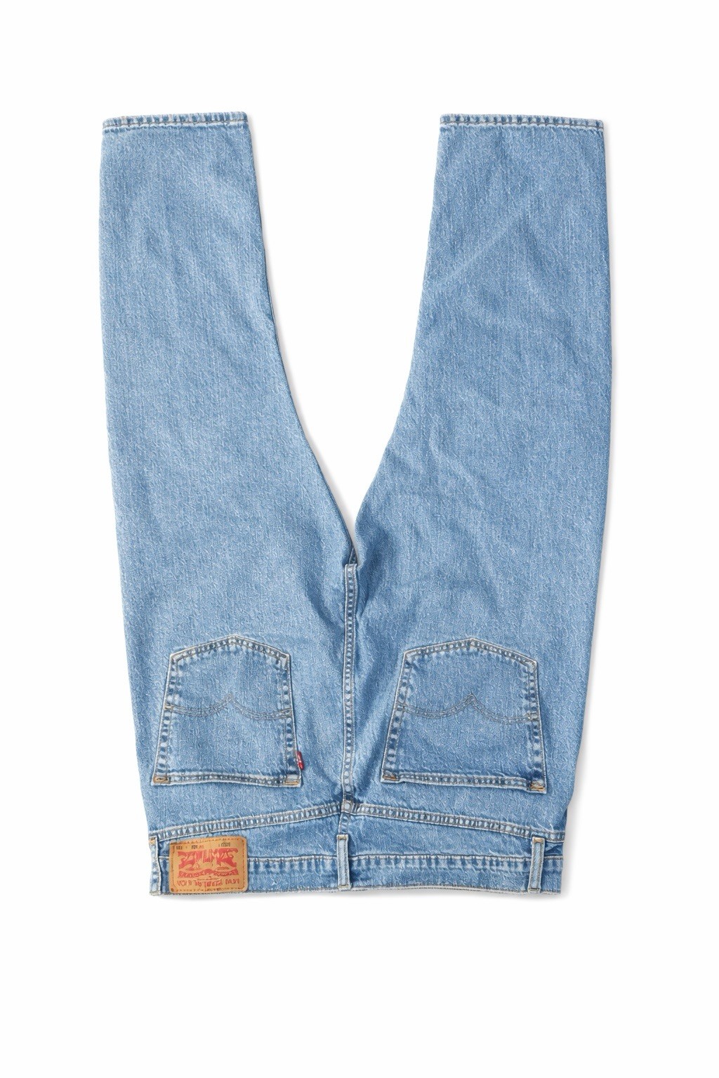 Levi’s Blue Denim Cotton Jeans Button Closure 5-Pocket Logo Accent Pockets