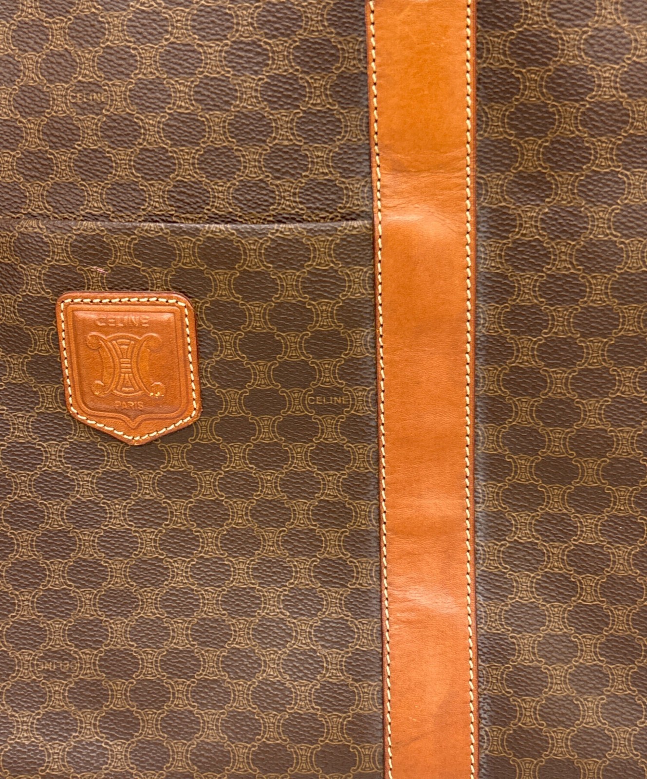 CELINE Tote bag Monogram Brown MC98 1 Authentic From Japan