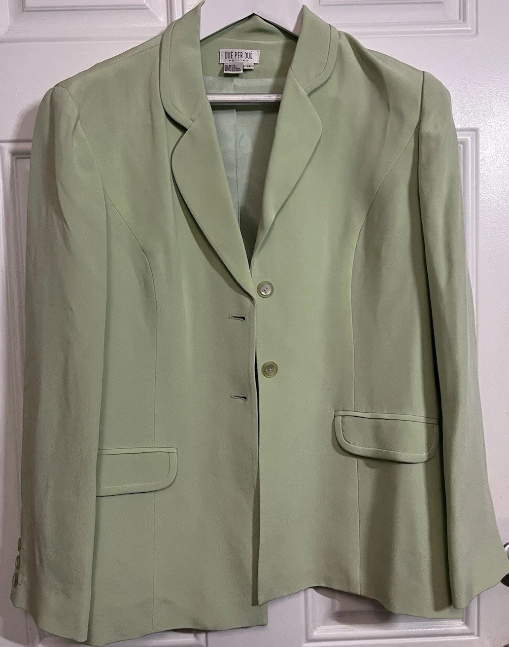 Silk Blazer Spearmint Green NWT Tailored Workwear Jacket Women’s 12P