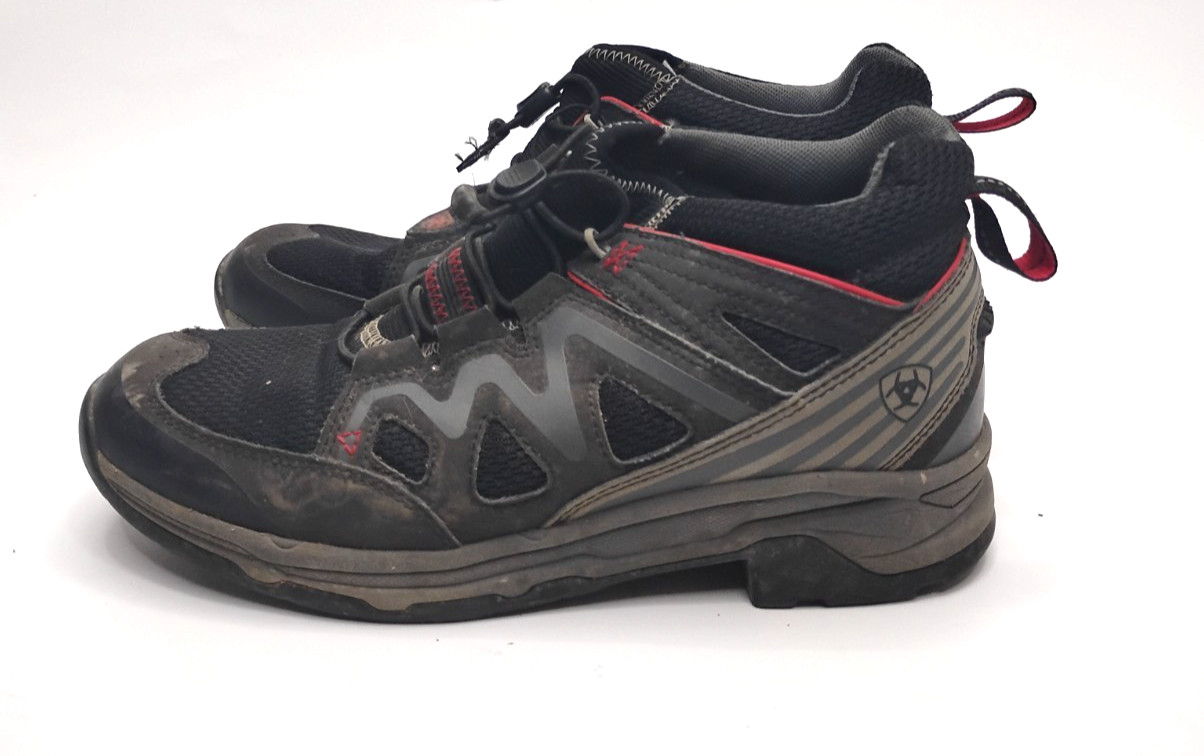 Ariat Skyline Slip-on Black Red Leather Mesh Hiking Shoes 10017447 Women Sz 8 B