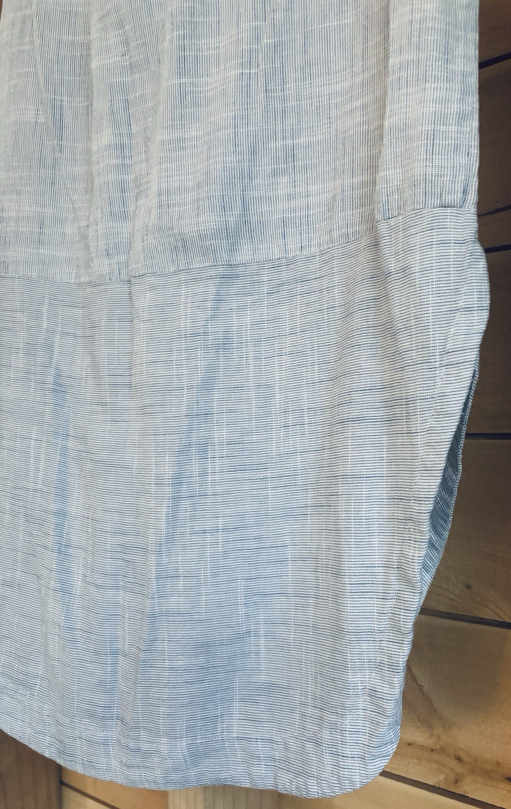 Lucky Brand Coastal Blouse Minimalist Top 100% Natural Fiber Side Beach Surfside