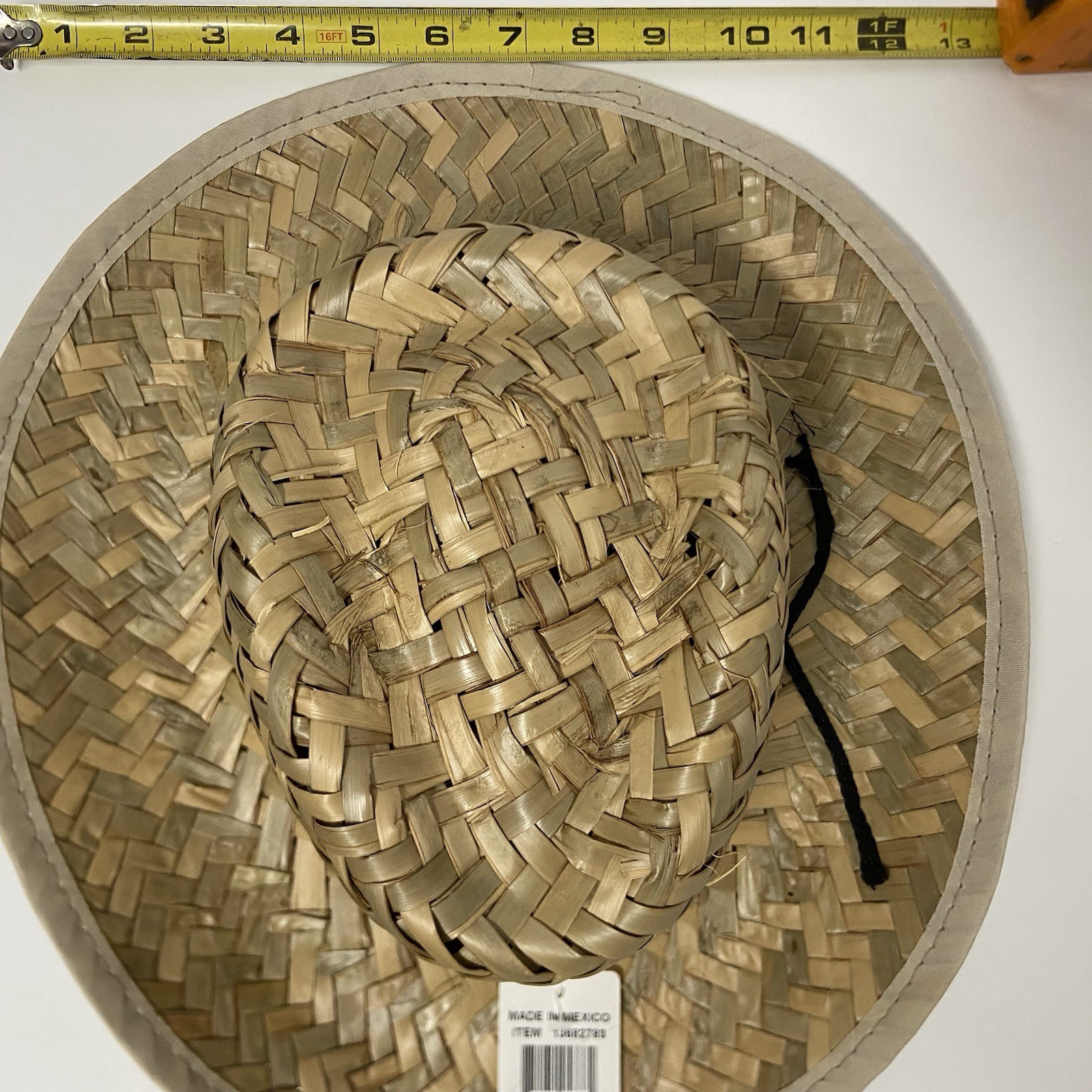(2) Straw Hat Made In Mexico Outdoor Beach Party Wide Brim Safari Garden Rancher