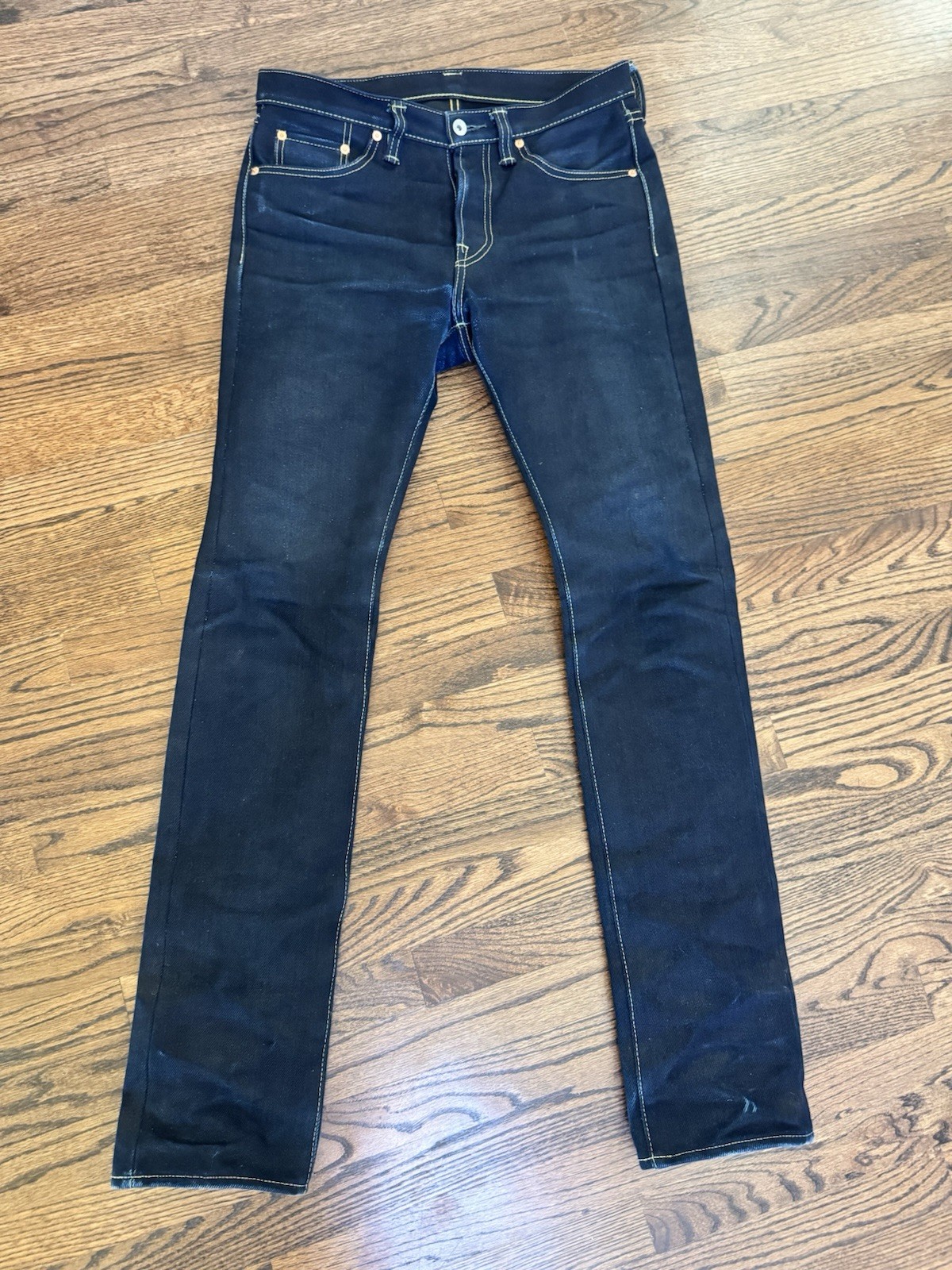 Iron Heart 25oz IH-555-XHSIB Indigo Black Jeans W31 (33 Actual) Waist