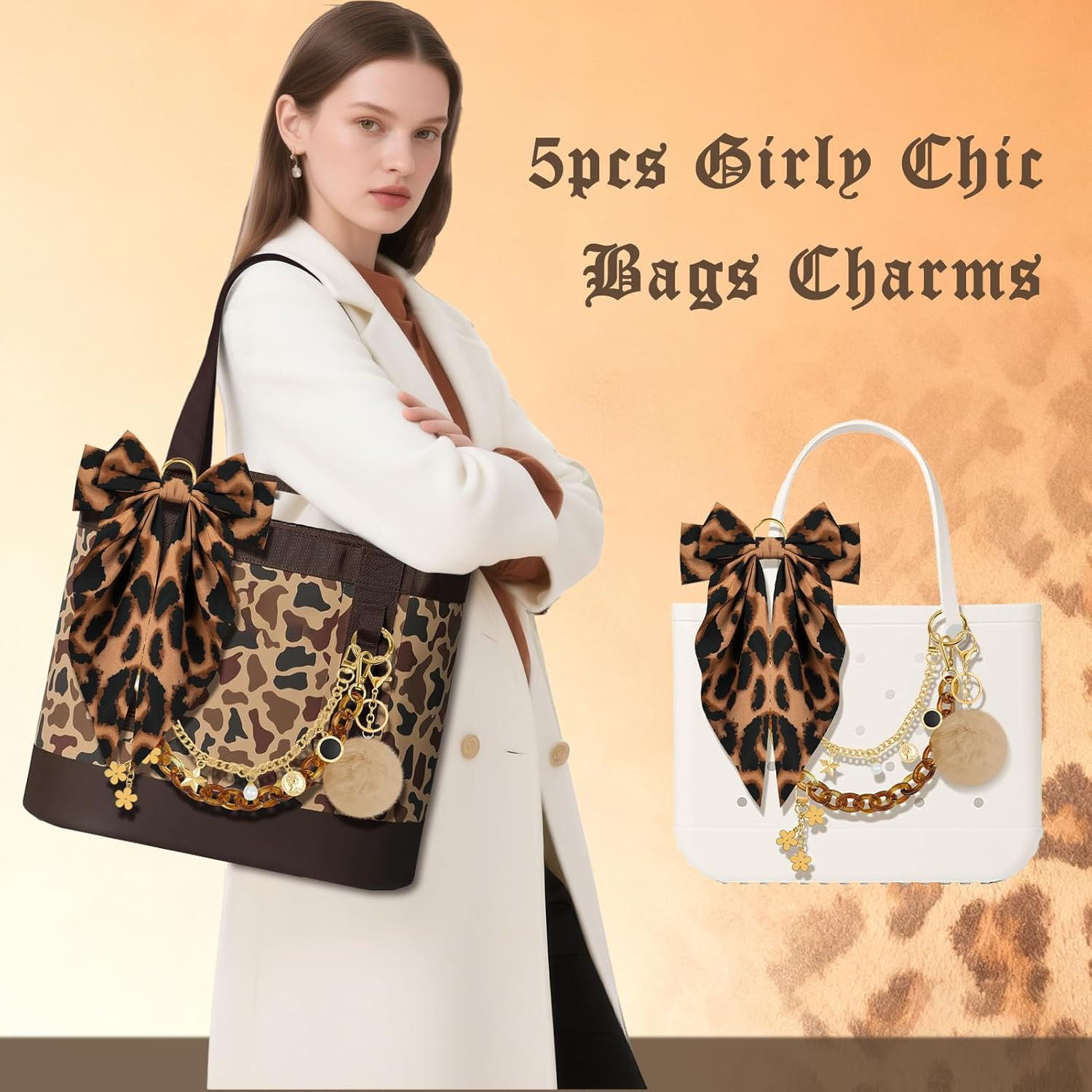 5-Piece Tote Bag Charm Set for YETI Camino and Bogg Beach Tote Accessories