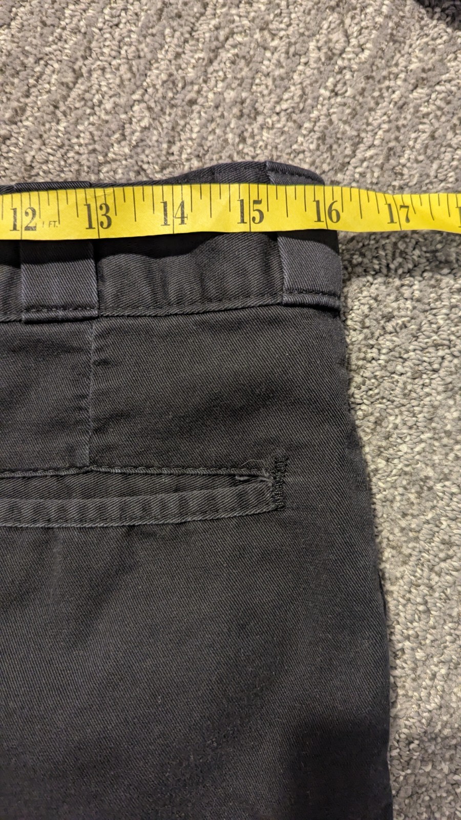 Dickies Men’s Black Double Knee Work Pants 30×32 Skinny Straight